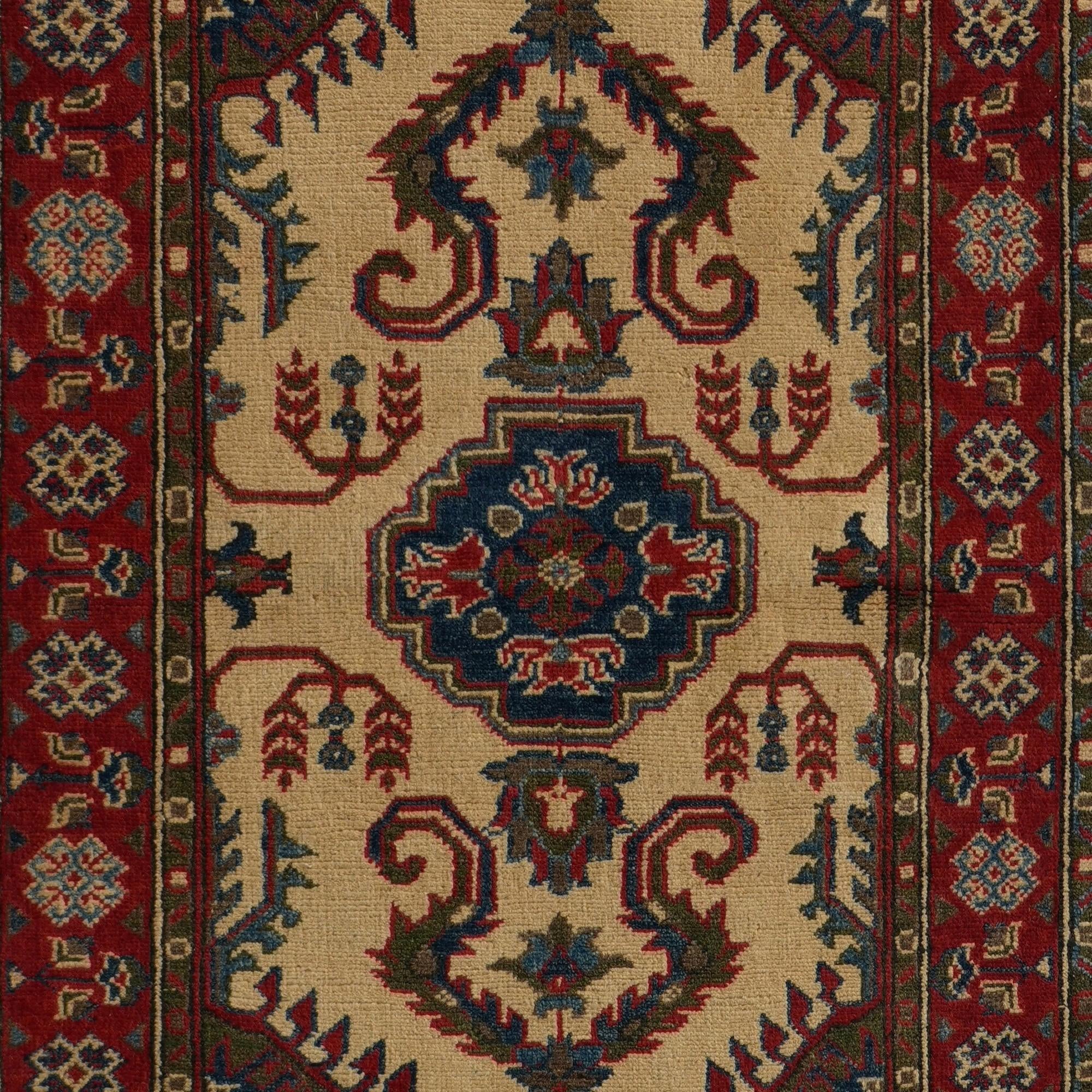 90cm x 290cm anudado a mano Kazak Alfombra Pasillera