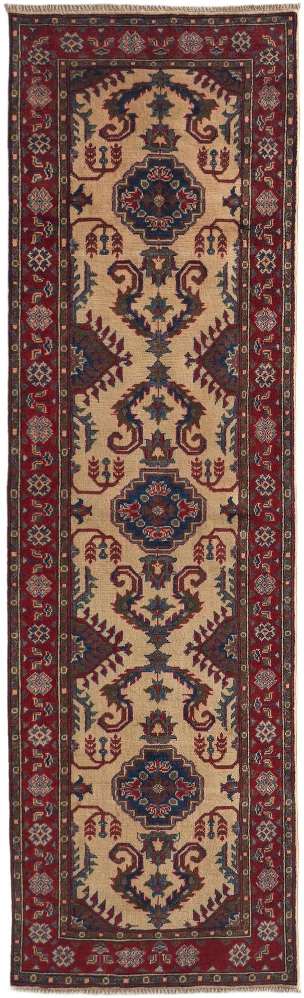 90cm x 290cm anudado a mano Kazak Alfombra Pasillera