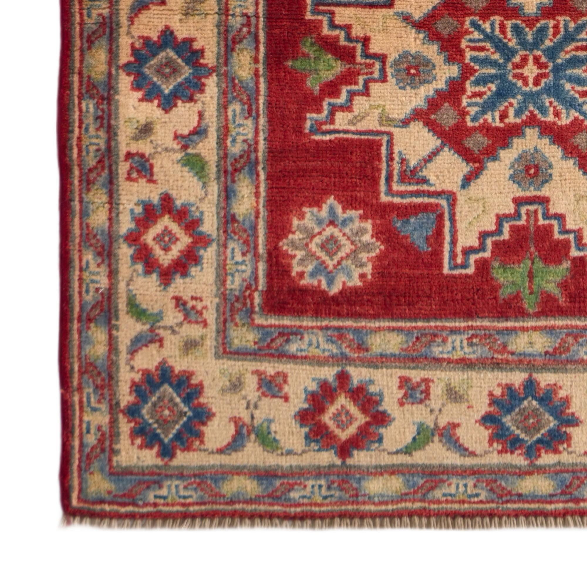 2' 10 x 6' 5 Hand Knotted Kazak Runner Rug