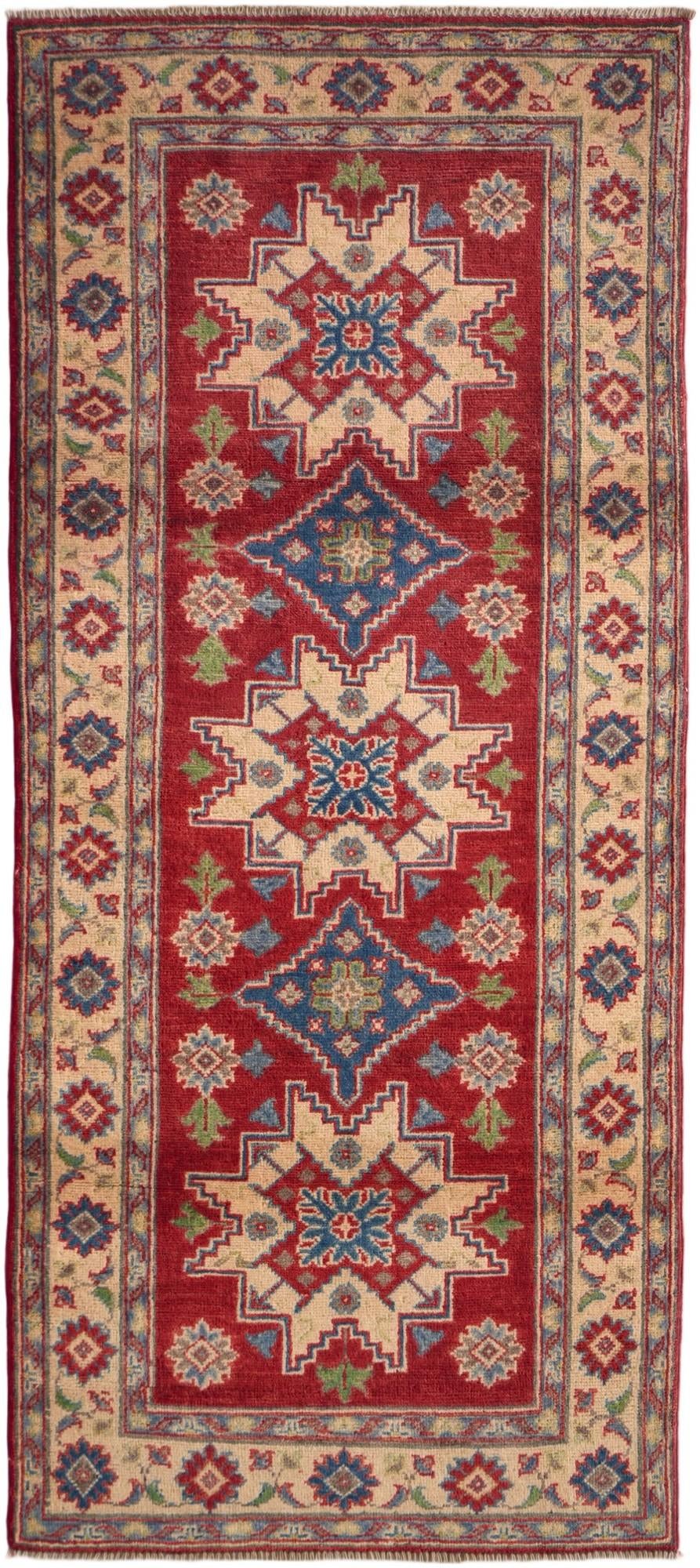 2' 10 x 6' 5 Hand Knotted Kazak Runner Rug