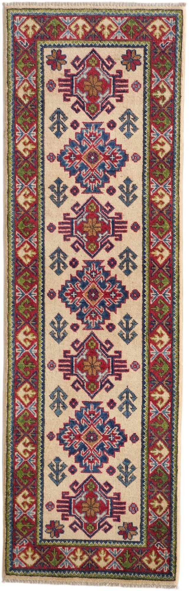 2' x 6' 2 Hand Knotted Kazak Runner Rug