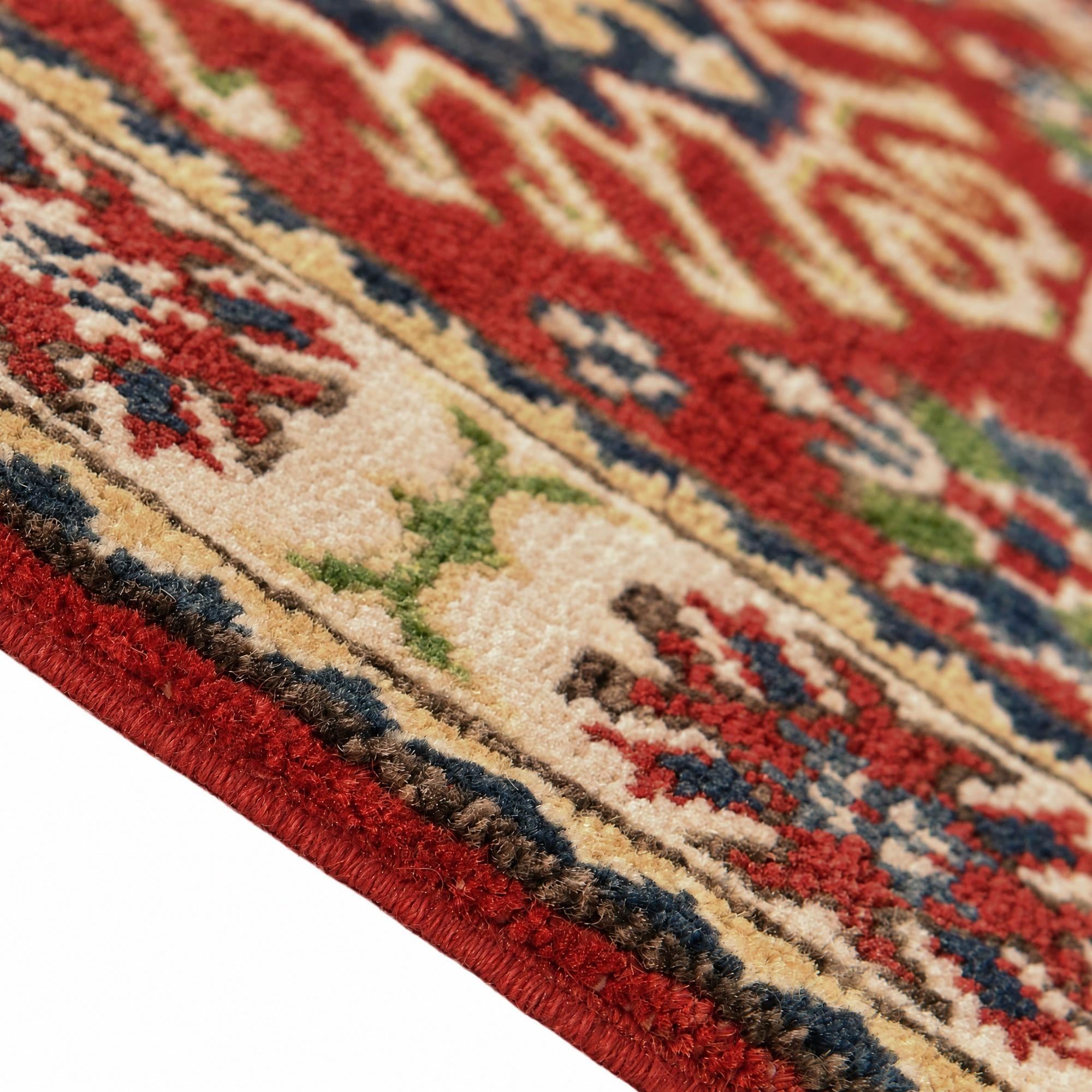 65cm x 180cm anudado a mano Kazak Alfombra Pasillera