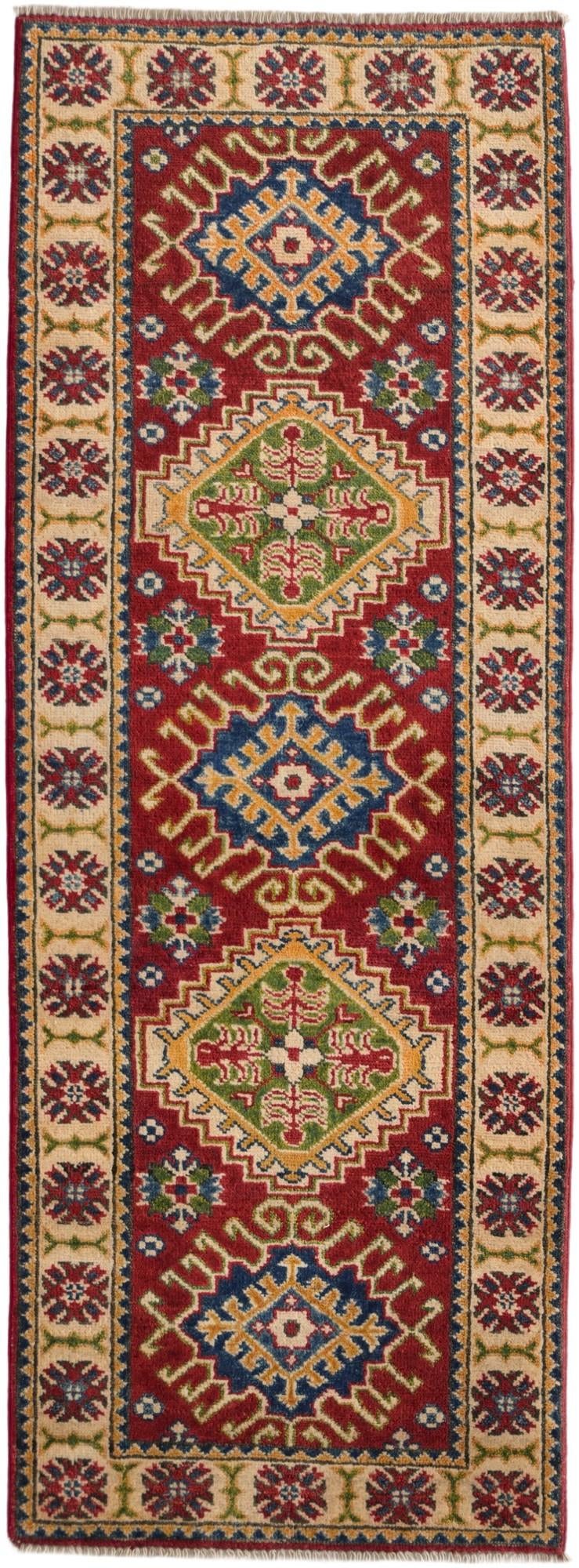 2' 2 x 5' 11 Hand Knotted Kazak Runner Rug