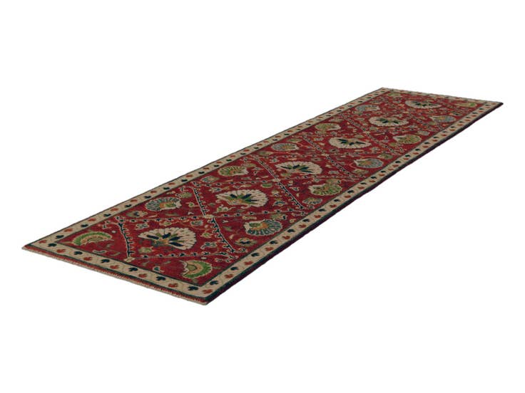 Detail image of 2' 8 x 9' 11 Hand Knotted Kazak Runner Rug