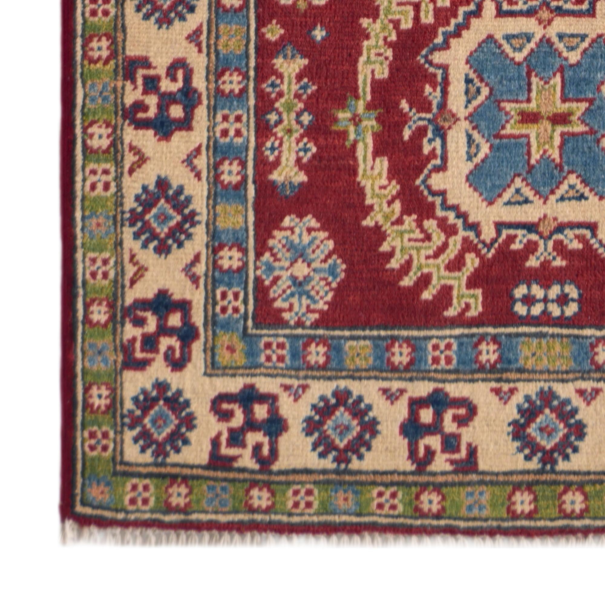 2' 8 x 8' 4 Hand Knotted Kazak Runner Rug