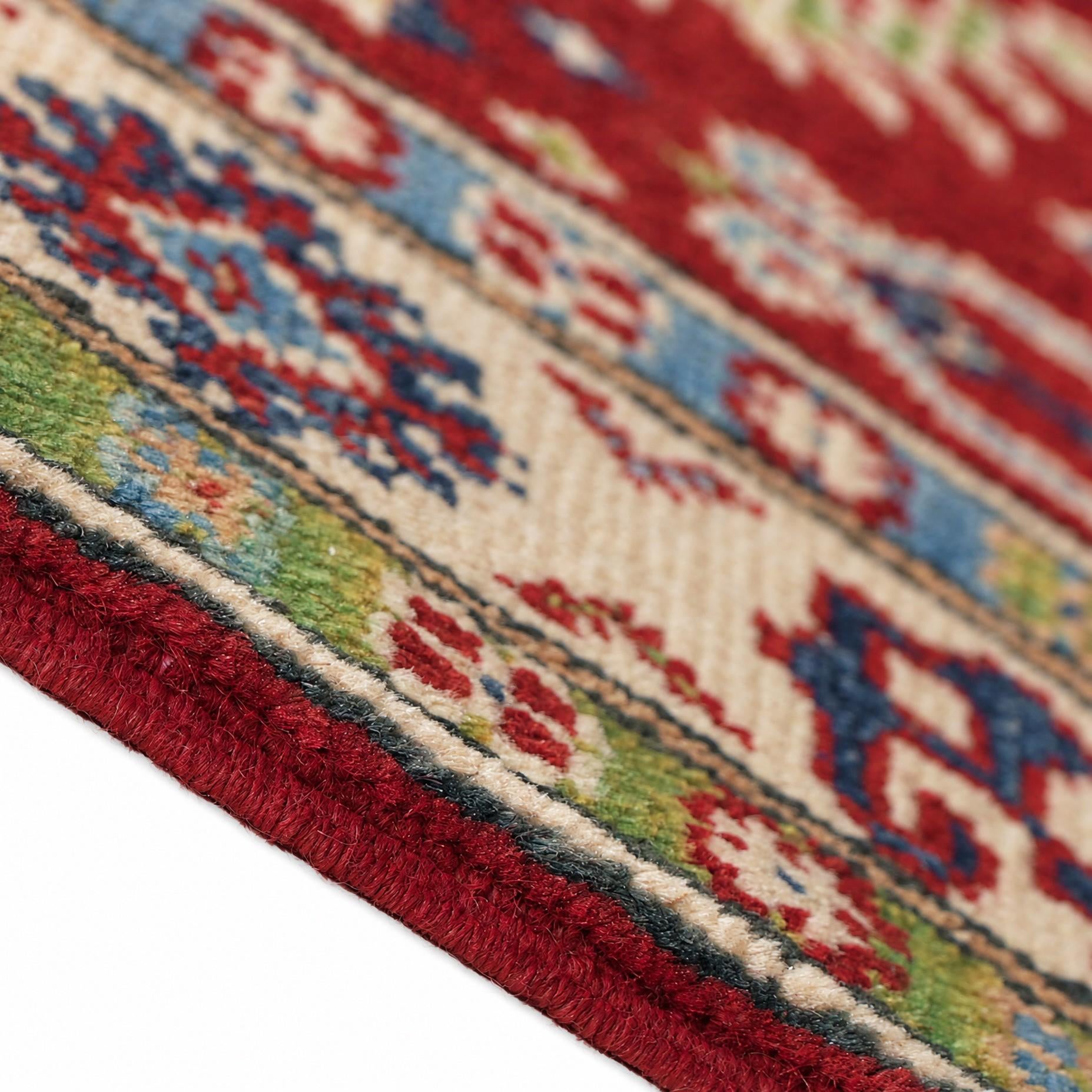 2' 8 x 8' 4 Hand Knotted Kazak Runner Rug