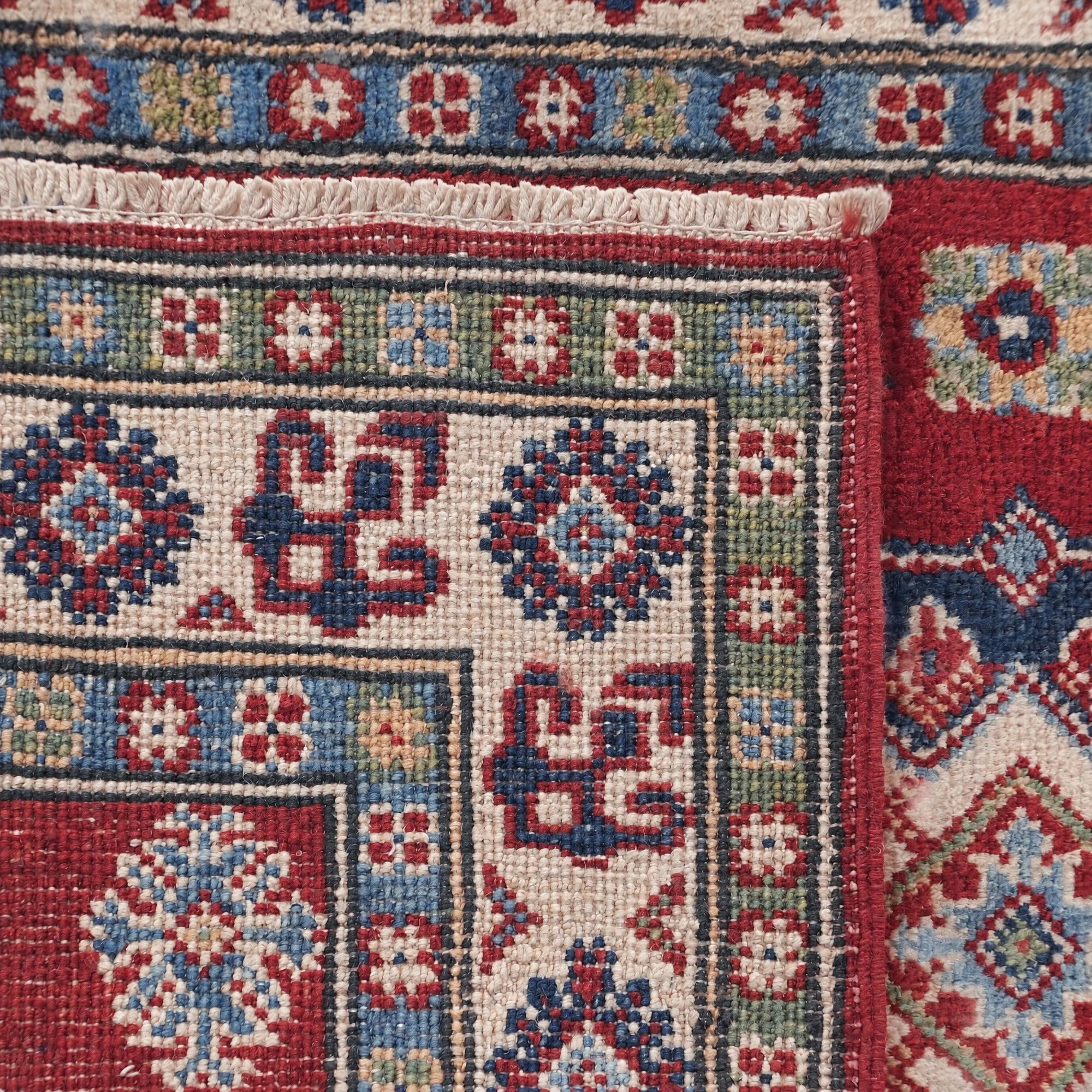 2' 8 x 8' 4 Hand Knotted Kazak Runner Rug