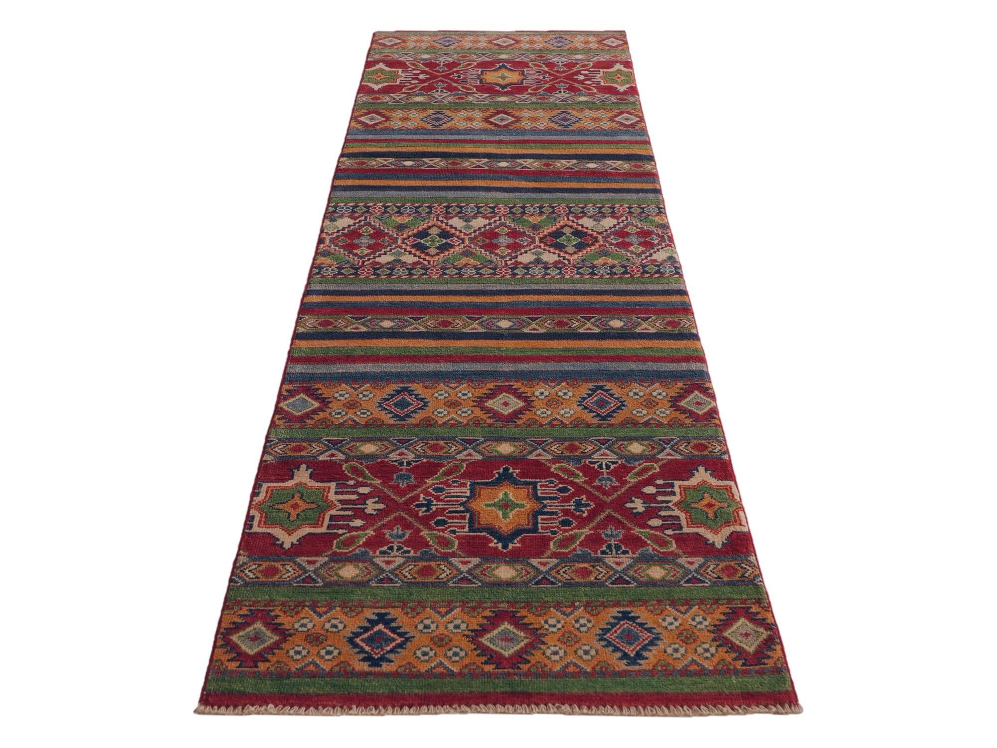 2' 7 x 9' 7 Hand Knotted Kazak Runner Rug