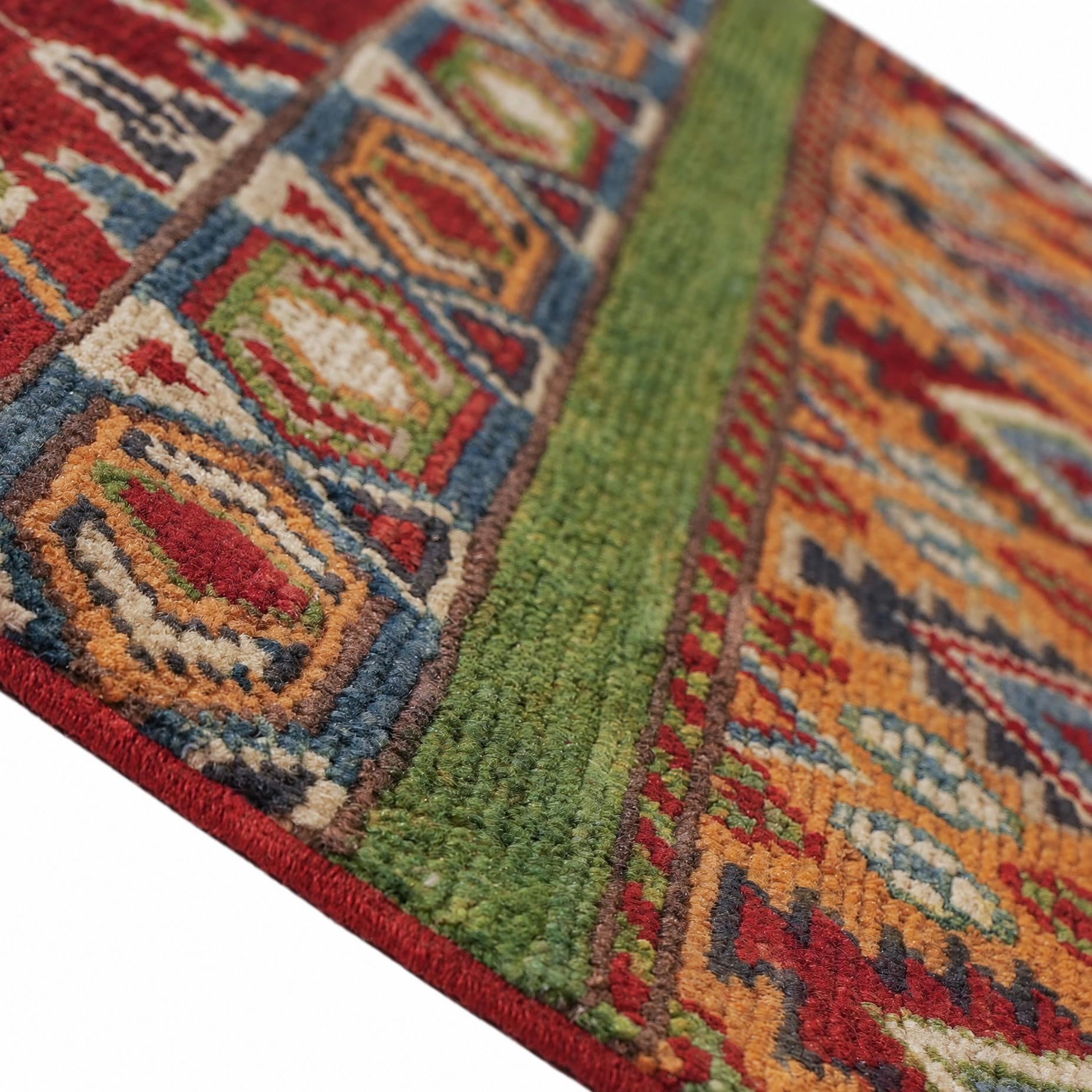 2' 7 x 9' 7 Hand Knotted Kazak Runner Rug
