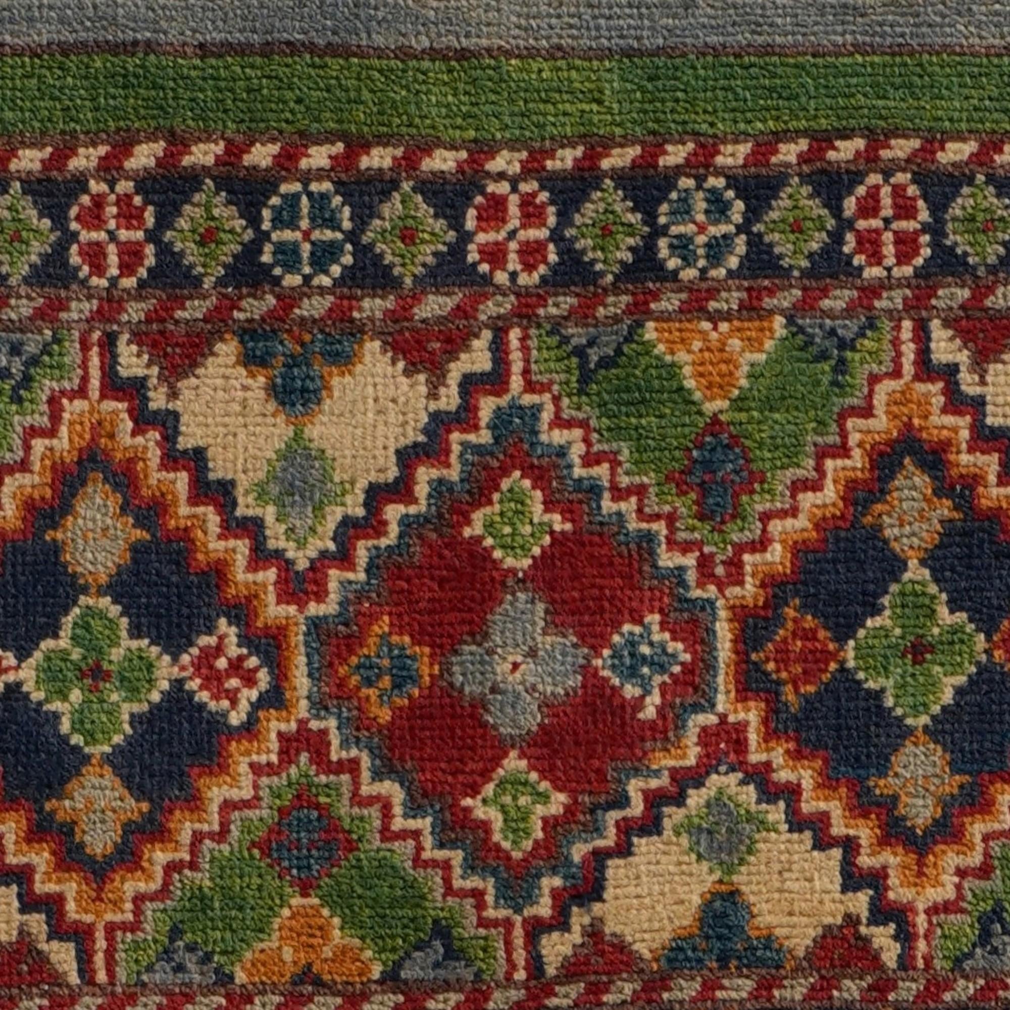 2' 7 x 9' 7 Hand Knotted Kazak Runner Rug