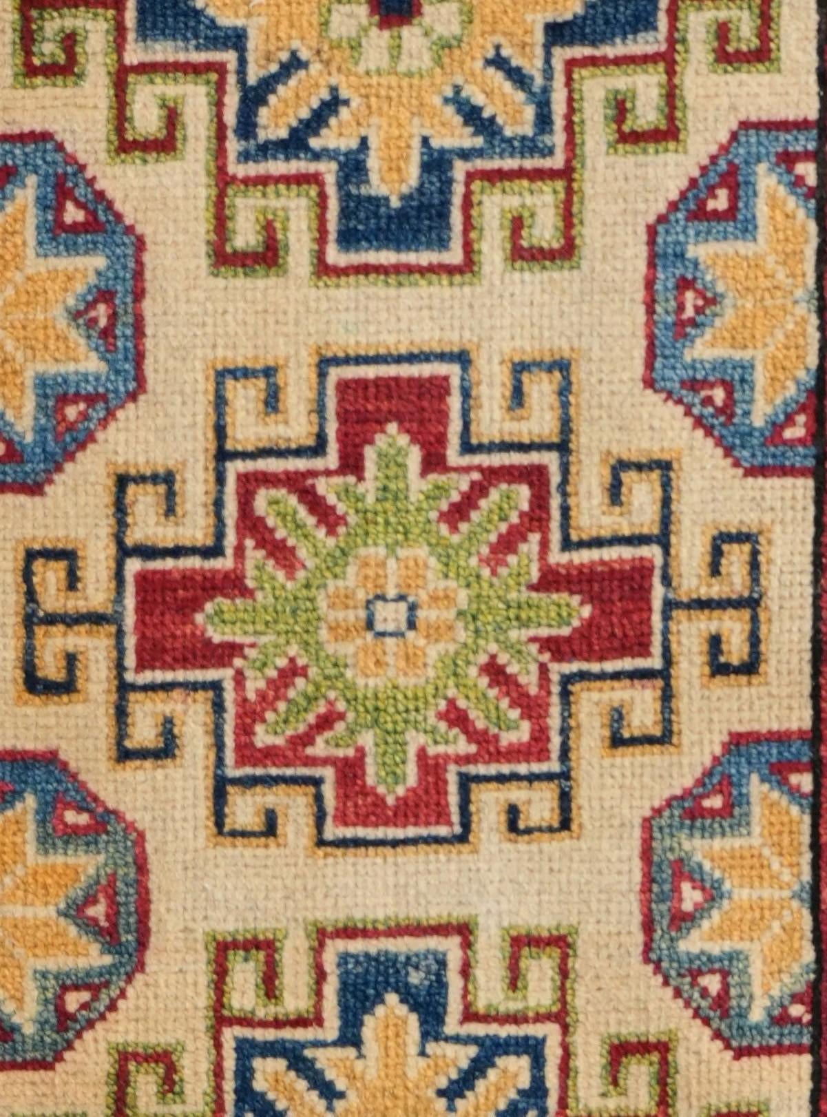 2' x 6' 2 Hand Knotted Kazak Runner Rug