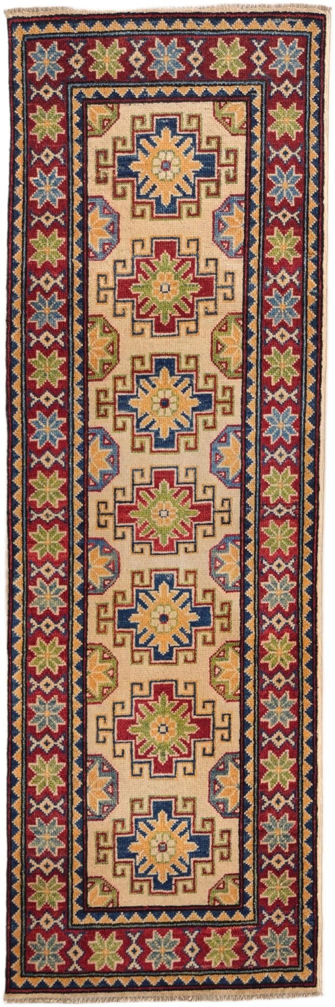 2' x 6' 2 Hand Knotted Kazak Runner Rug