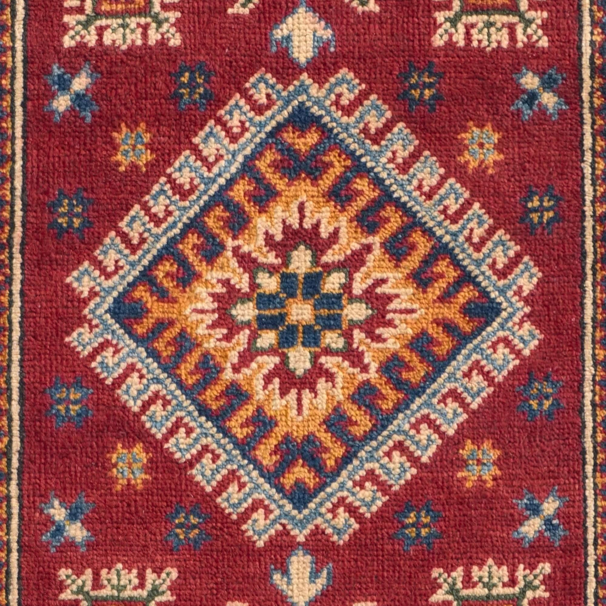 75cm x 210cm anudado a mano Kazak Alfombra Pasillera