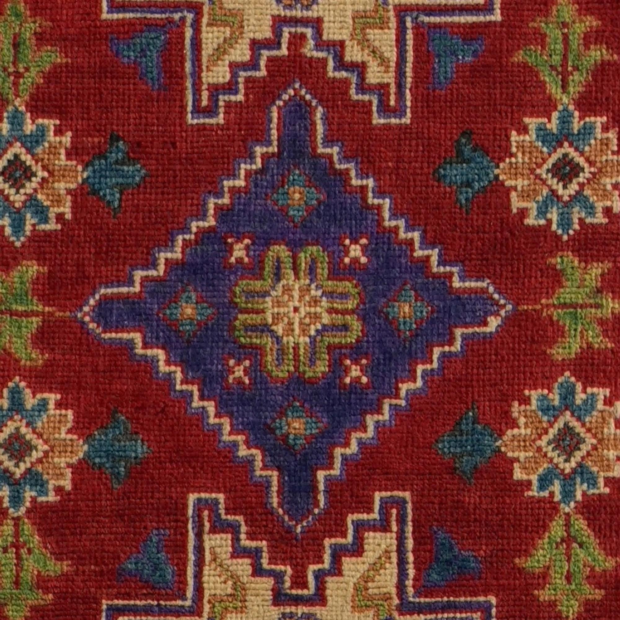 80cm x 300cm Hand Knotted Kazak Runner Rug