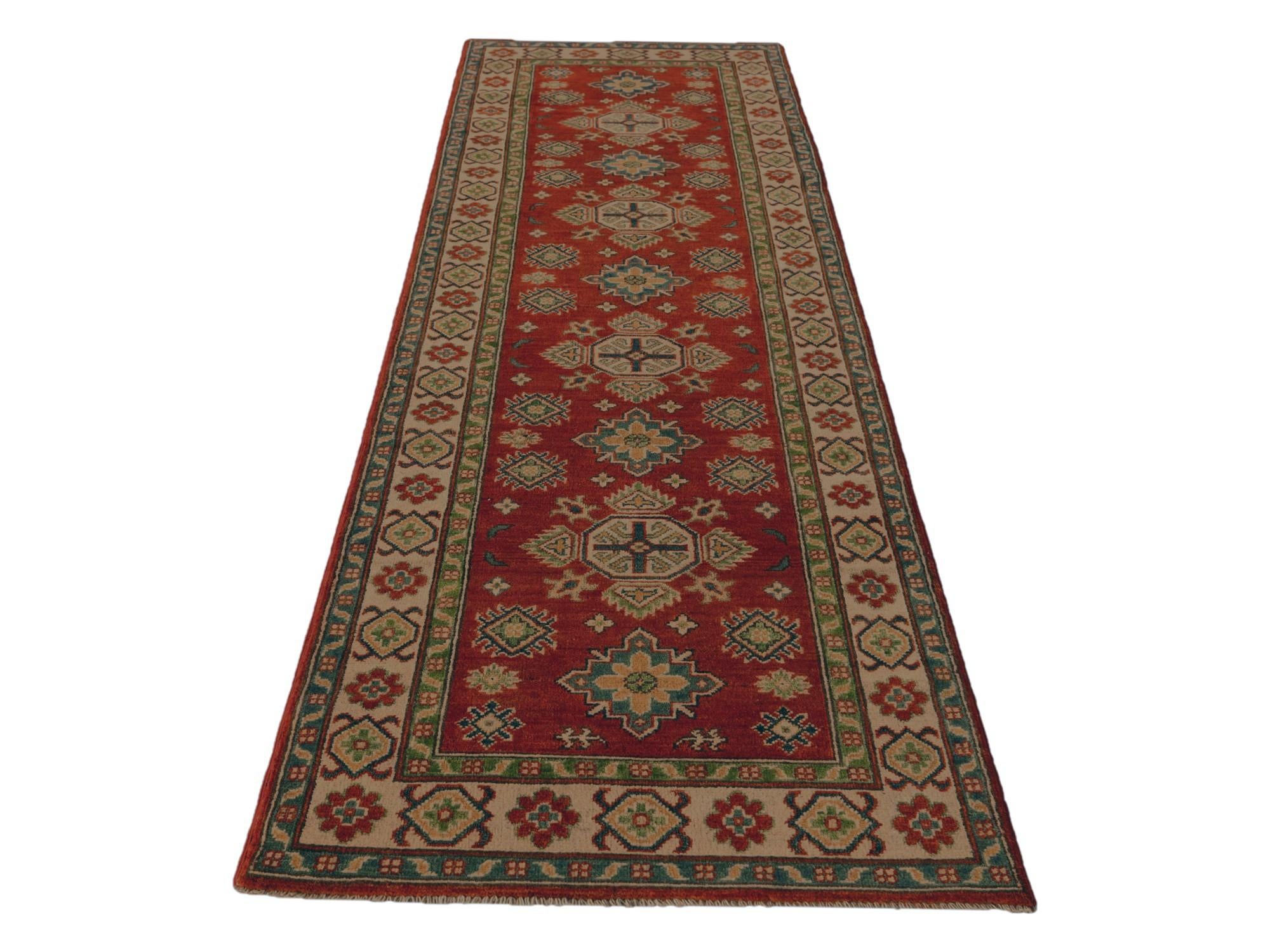 2' 10 x 9' 9 Hand Knotted Kazak Runner Rug