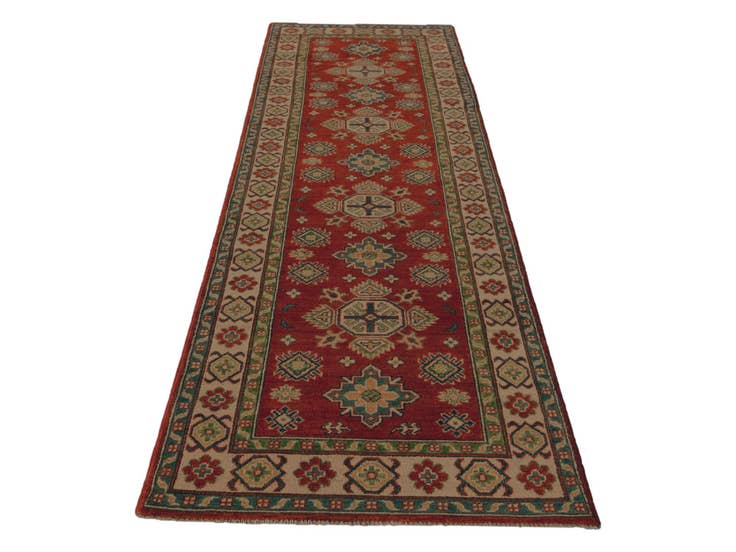 Detail image of 2' 10 x 9' 9 Hand Knotted Kazak Runner Rug