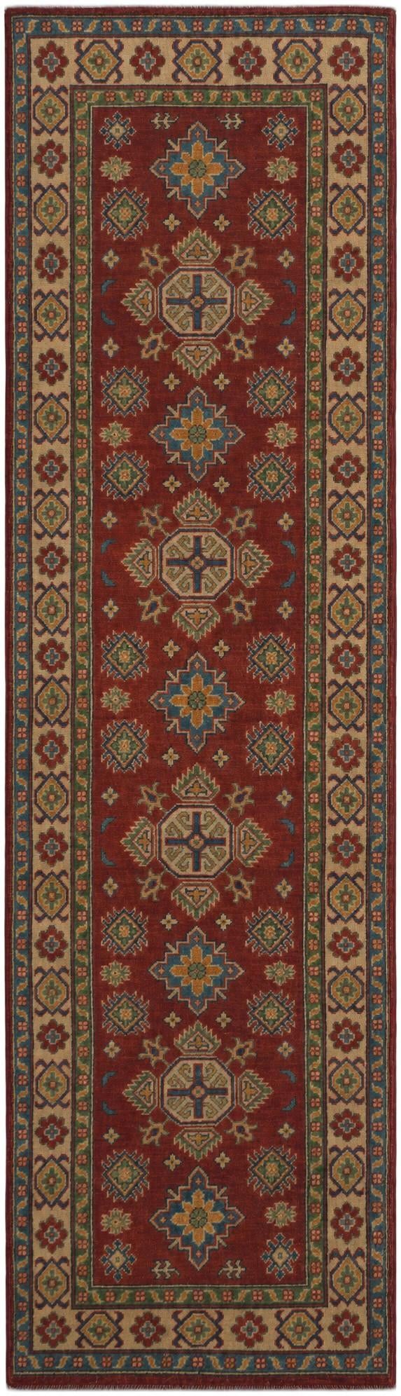 2' 10 x 9' 9 Hand Knotted Kazak Runner Rug