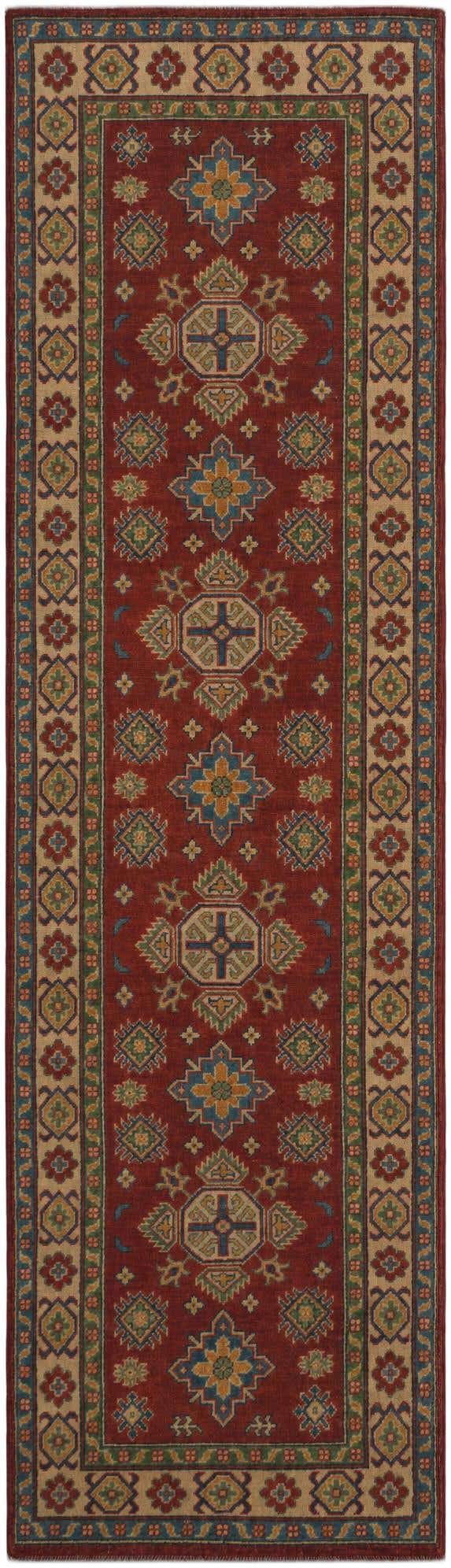 2' 10 x 9' 9 Hand Knotted Kazak Runner Rug