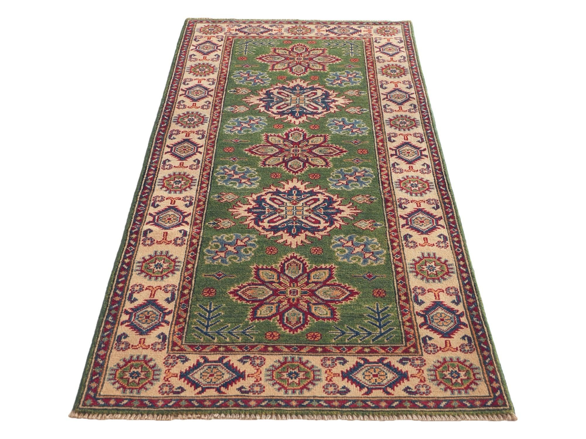 80cm x 200cm anudado a mano Kazak Alfombra Pasillera