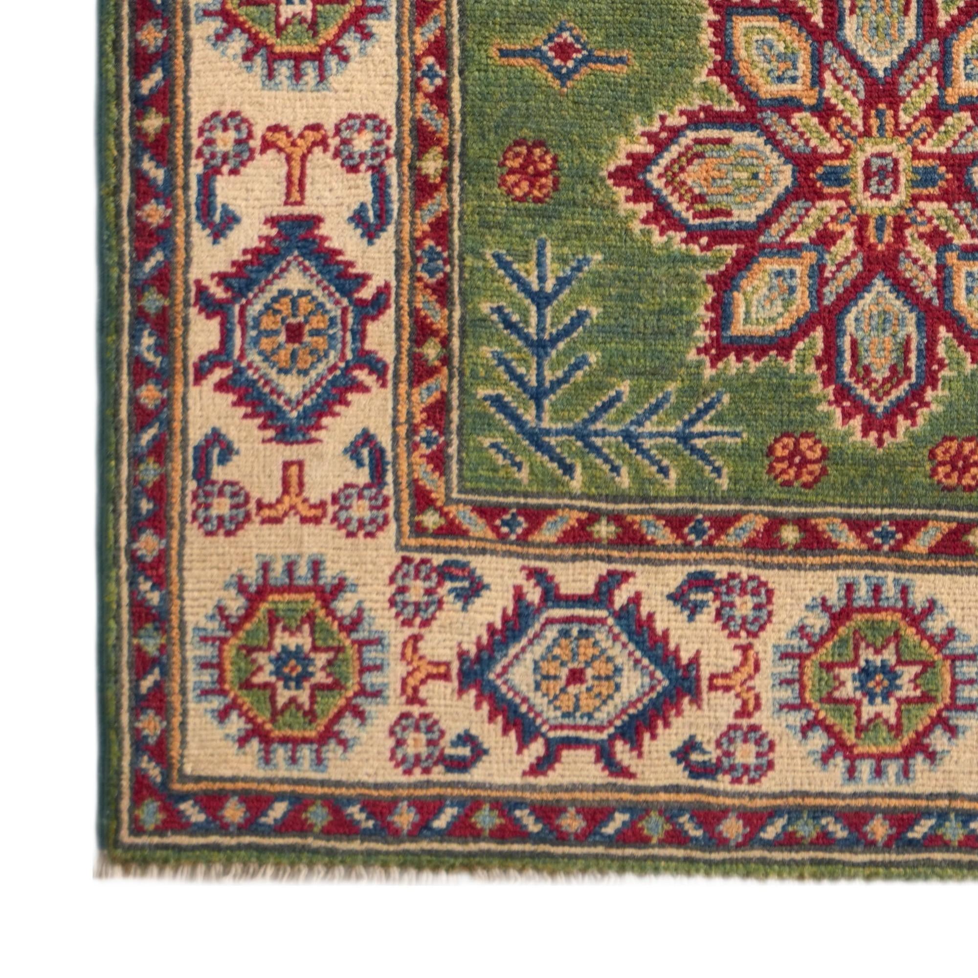 80cm x 200cm anudado a mano Kazak Alfombra Pasillera