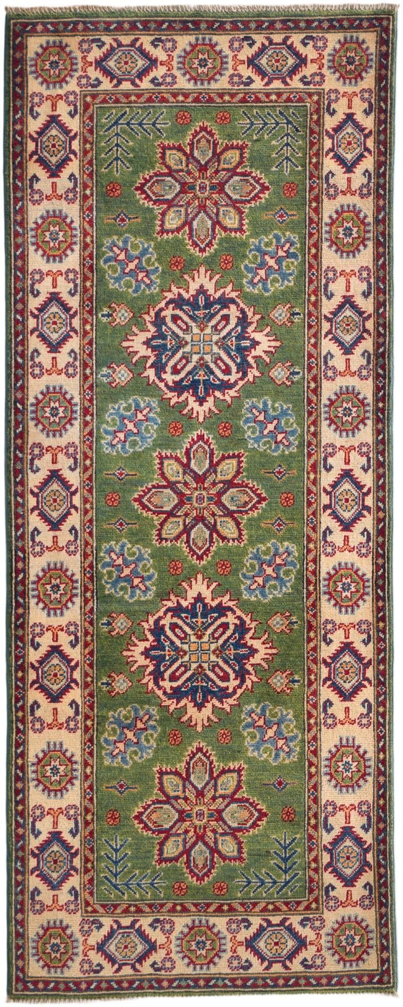 80cm x 200cm anudado a mano Kazak Alfombra Pasillera