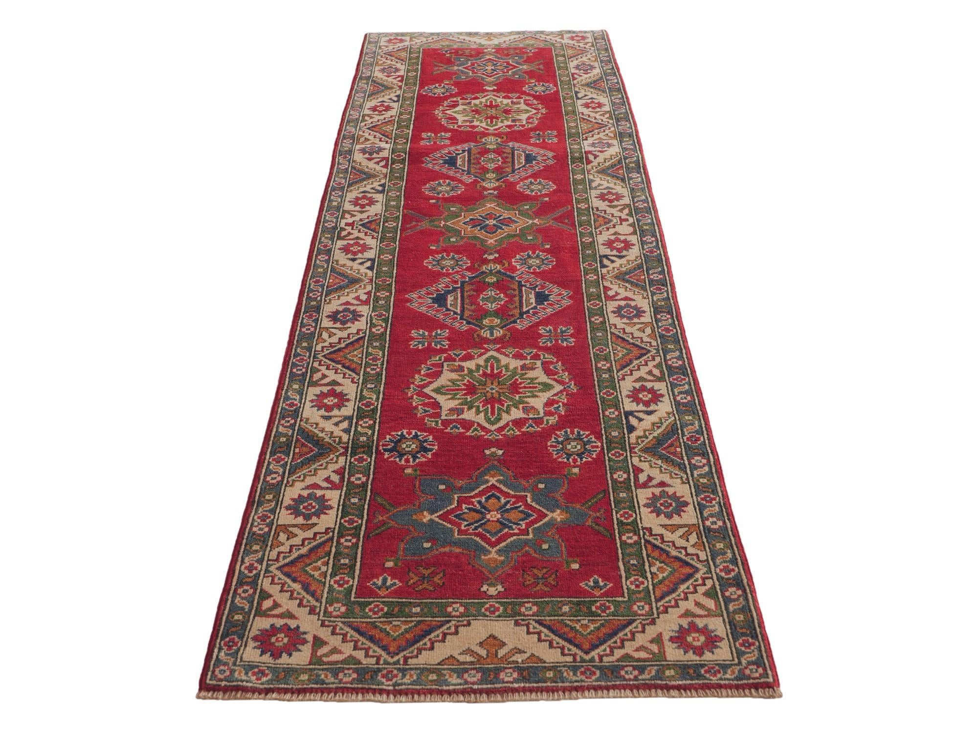 2' 9 x 9' 11 Hand Knotted Kazak Runner Rug