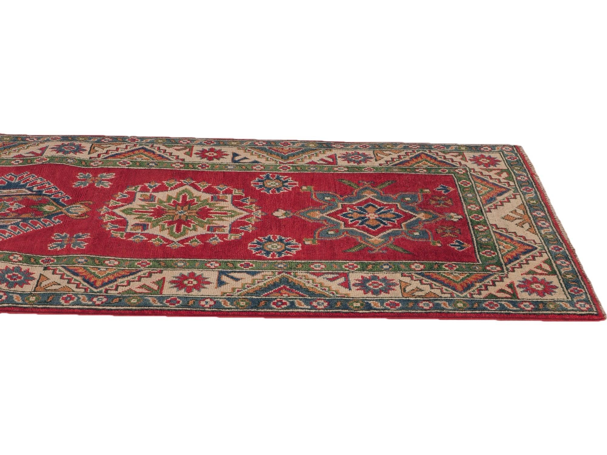 2' 9 x 9' 11 Hand Knotted Kazak Runner Rug
