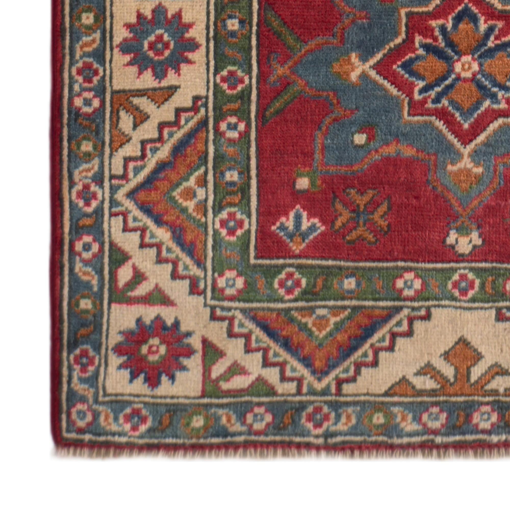 2' 9 x 9' 11 Hand Knotted Kazak Runner Rug