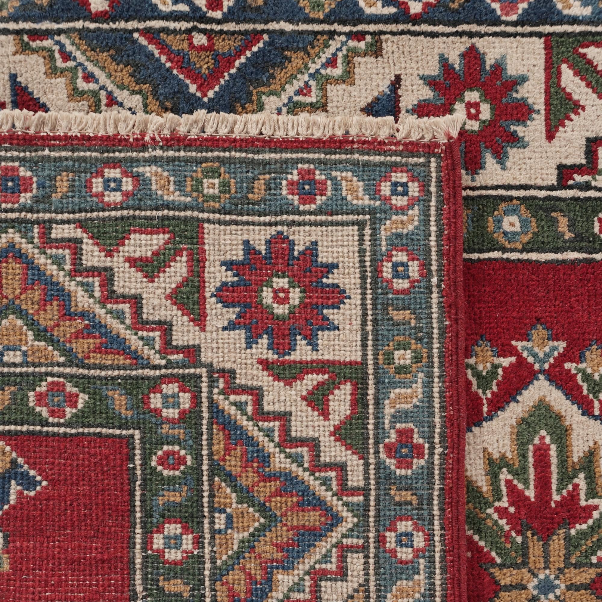 2' 9 x 9' 11 Hand Knotted Kazak Runner Rug