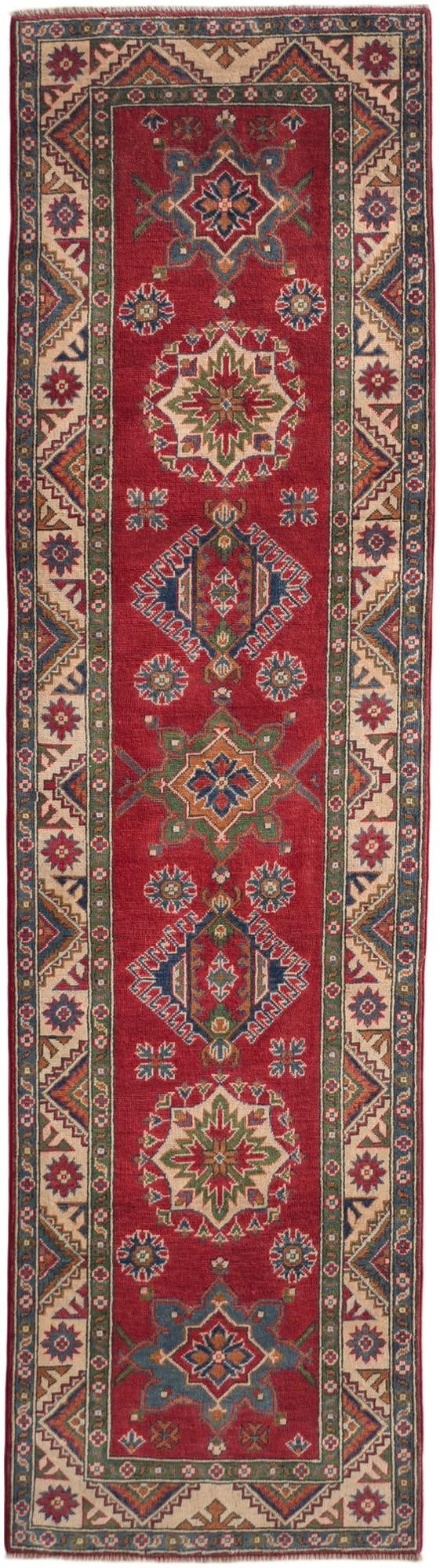2' 9 x 9' 11 Hand Knotted Kazak Runner Rug