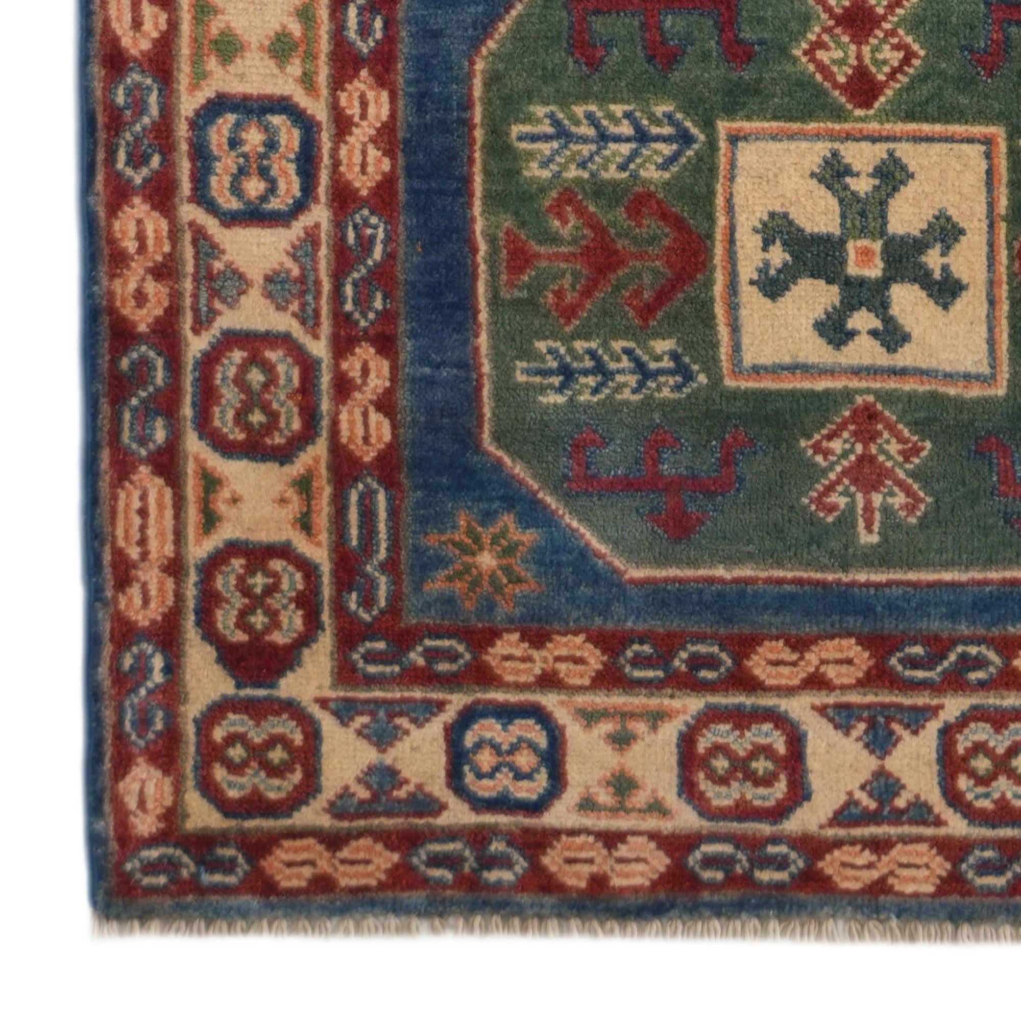 2' 7 x 9' 7 Hand Knotted Kazak Runner Rug