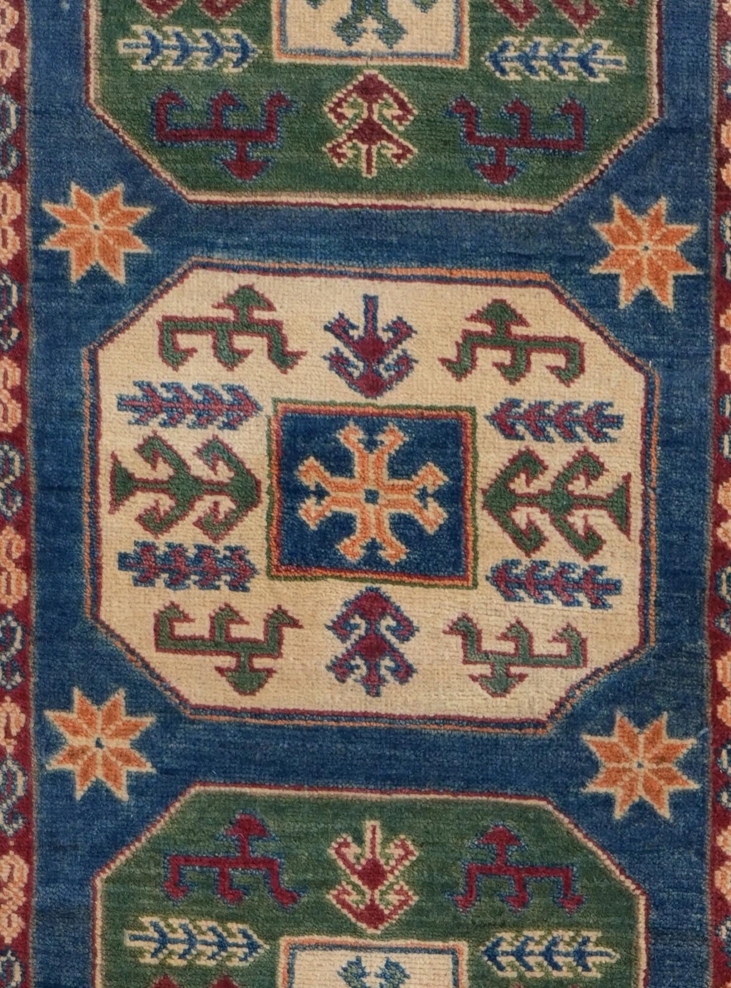 2' 7 x 9' 7 Hand Knotted Kazak Runner Rug