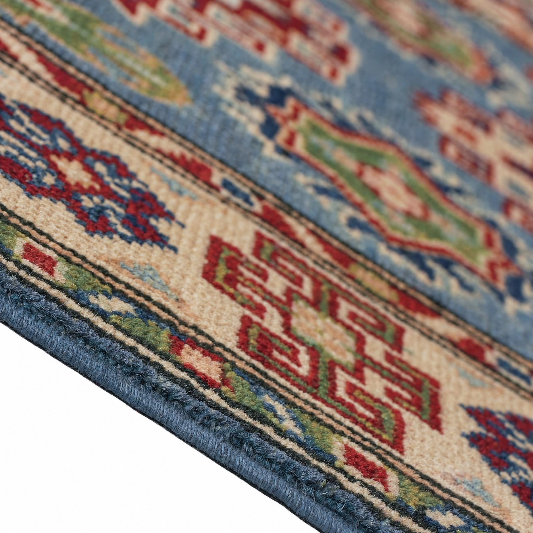 80cm x 335cm Handgeknüpft Kazak Läufer Teppich