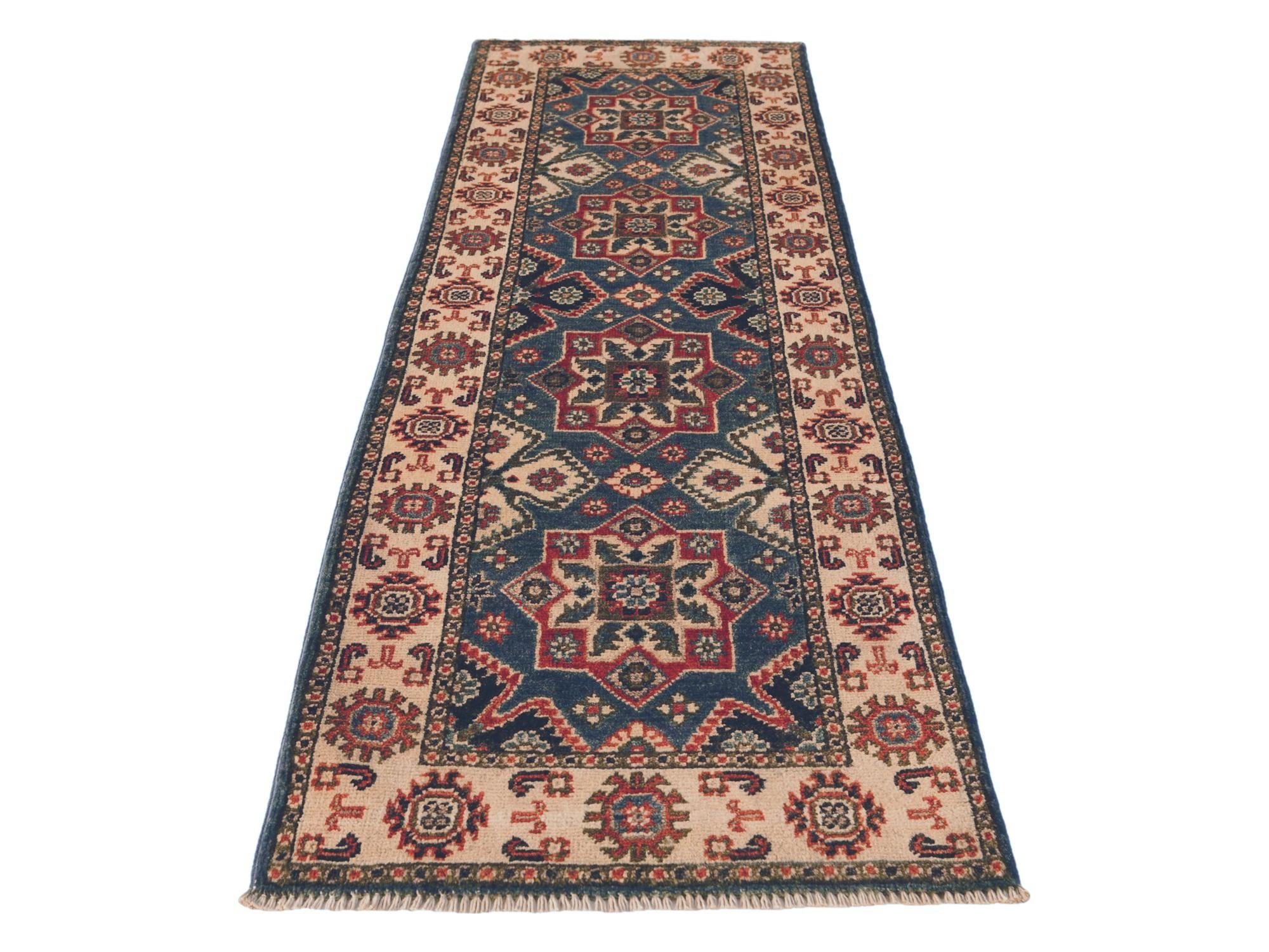 2' x 6' 1 Hand Knotted Kazak Runner Rug