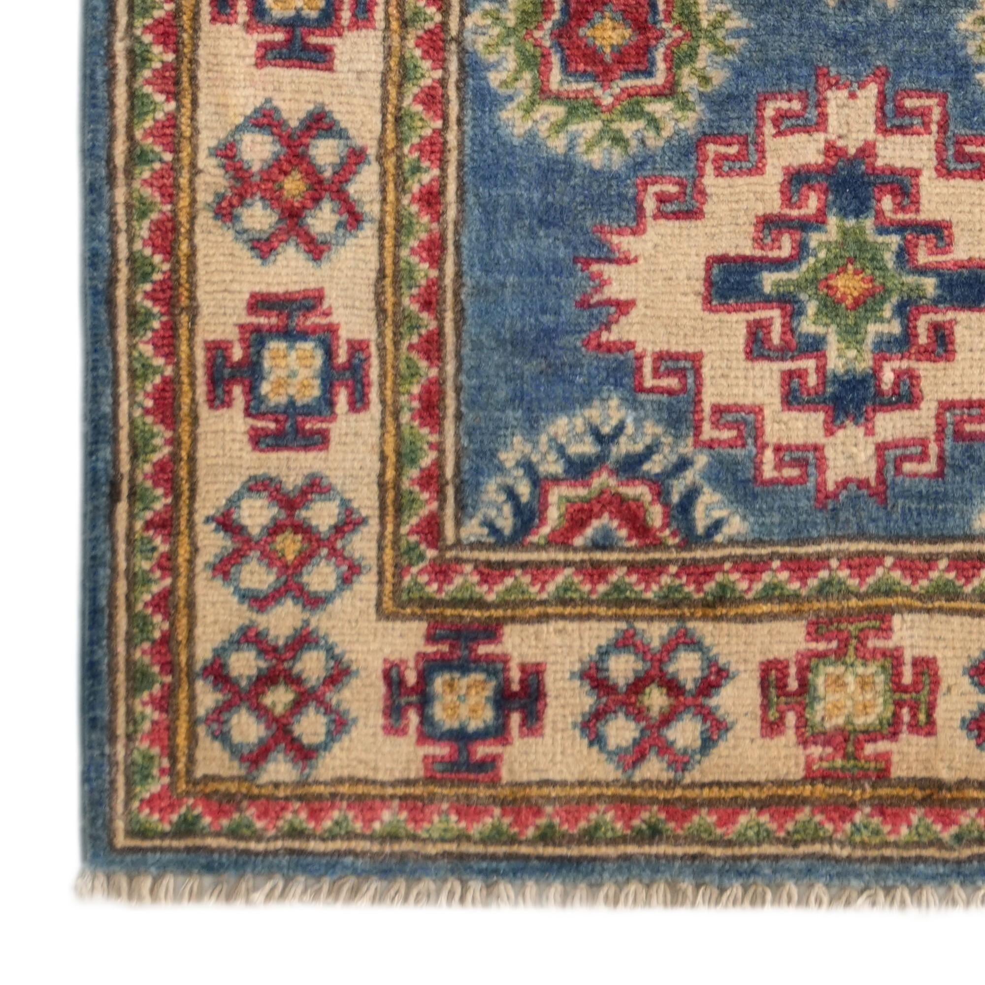 2' x 6' 1 Hand Knotted Kazak Runner Rug