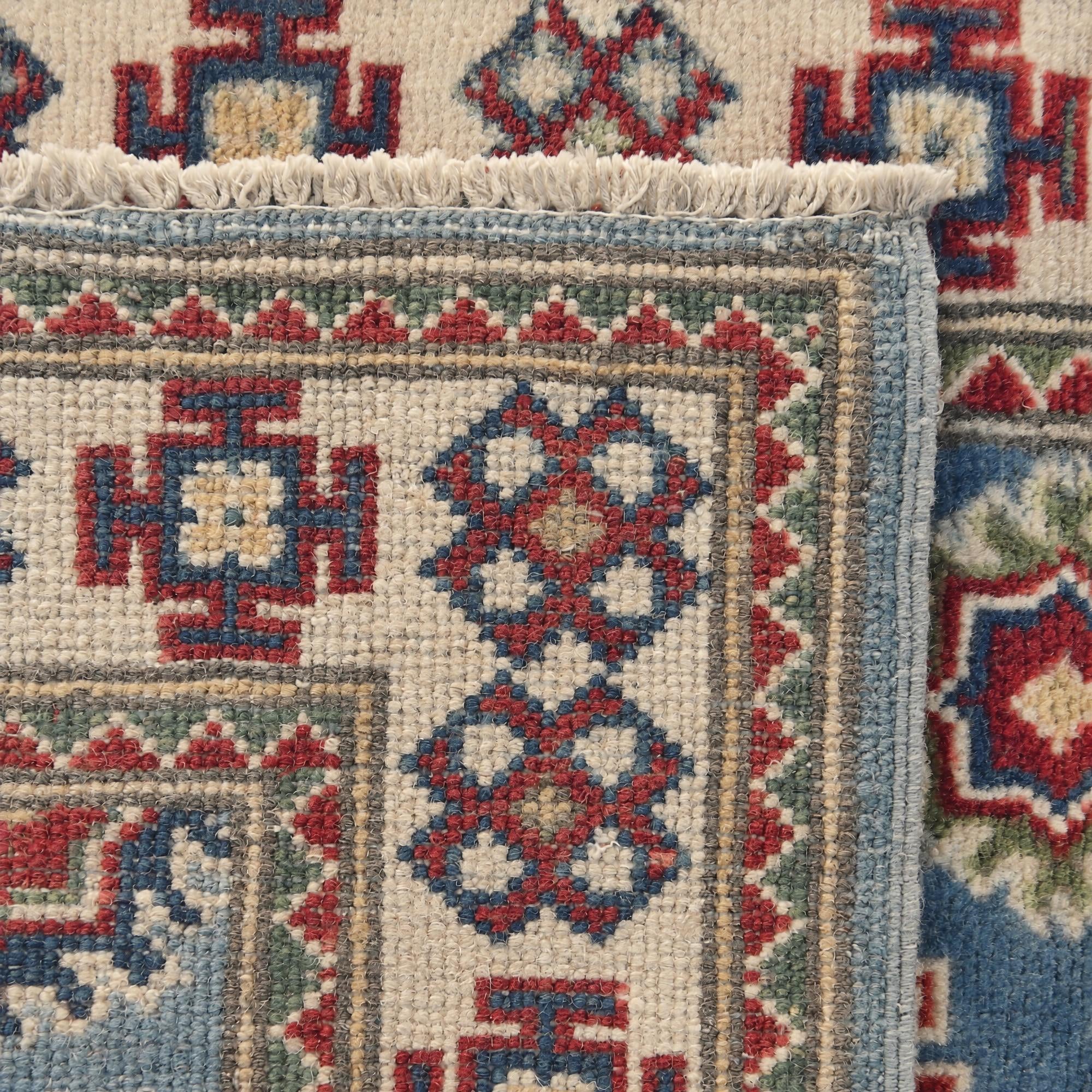 60cm x 185cm anudado a mano Kazak Alfombra Pasillera