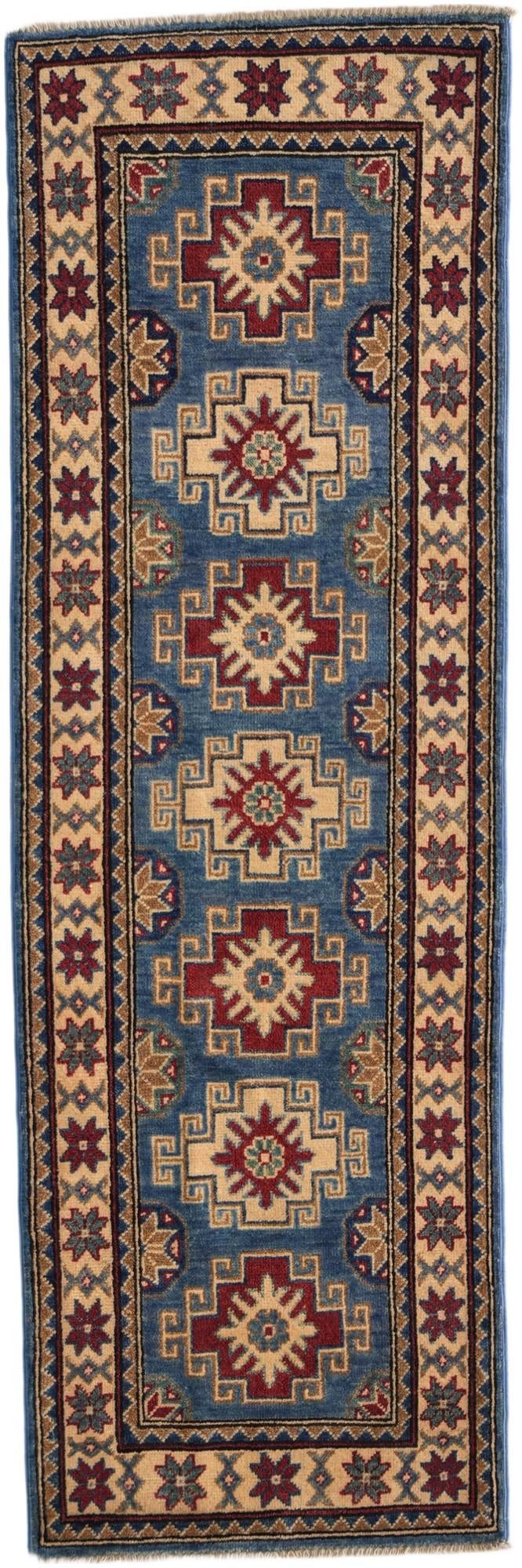 2' x 6' 2 Hand Knotted Kazak Runner Rug