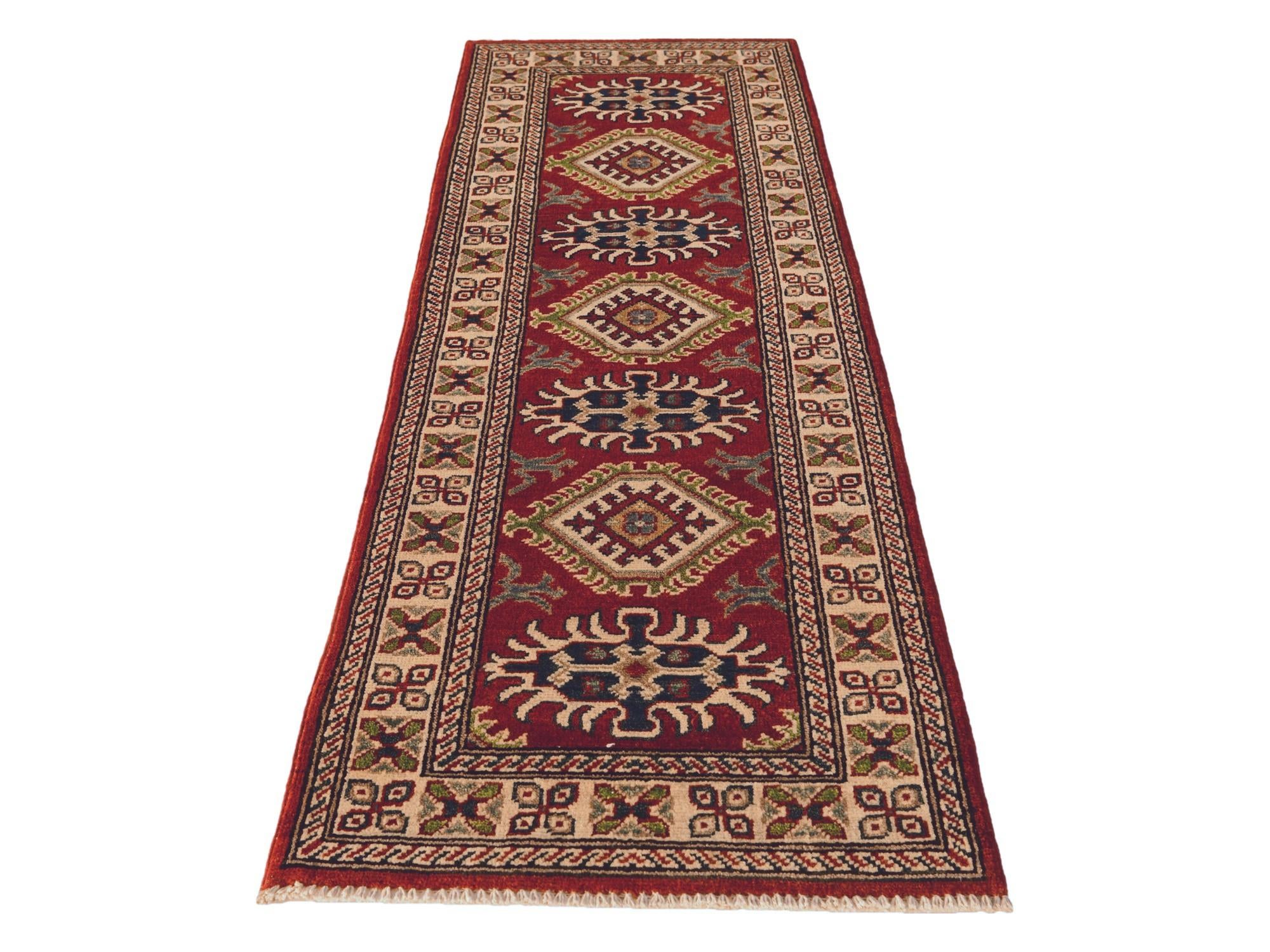 2' x 6' Hand Knotted Kazak Runner Rug