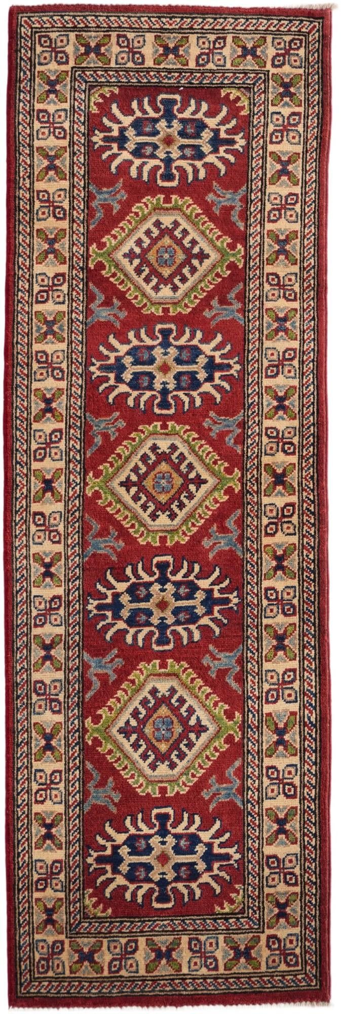 2' x 6' Hand Knotted Kazak Runner Rug