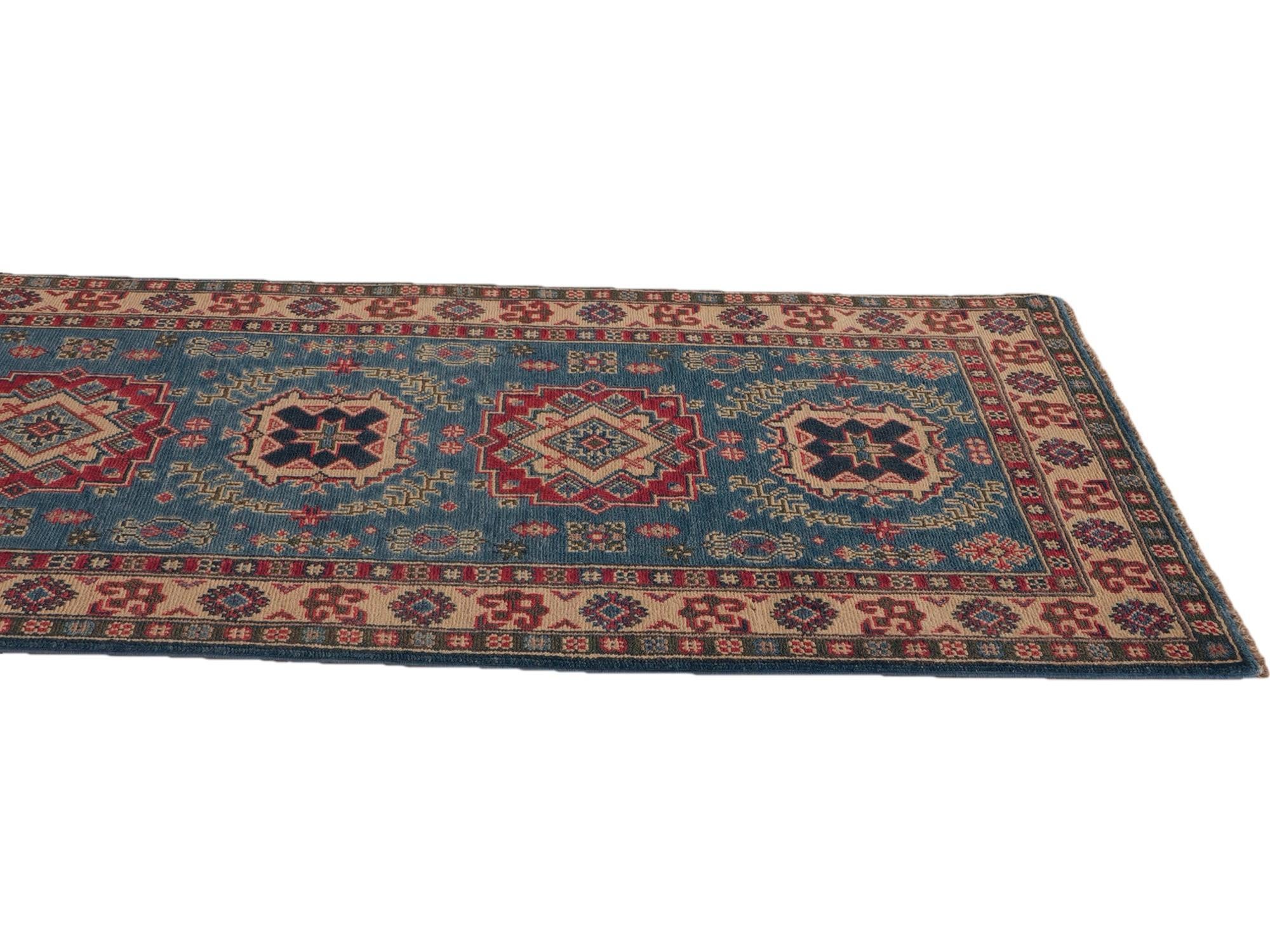 2' 7 x 10' 4 Hand Knotted Kazak Runner Rug