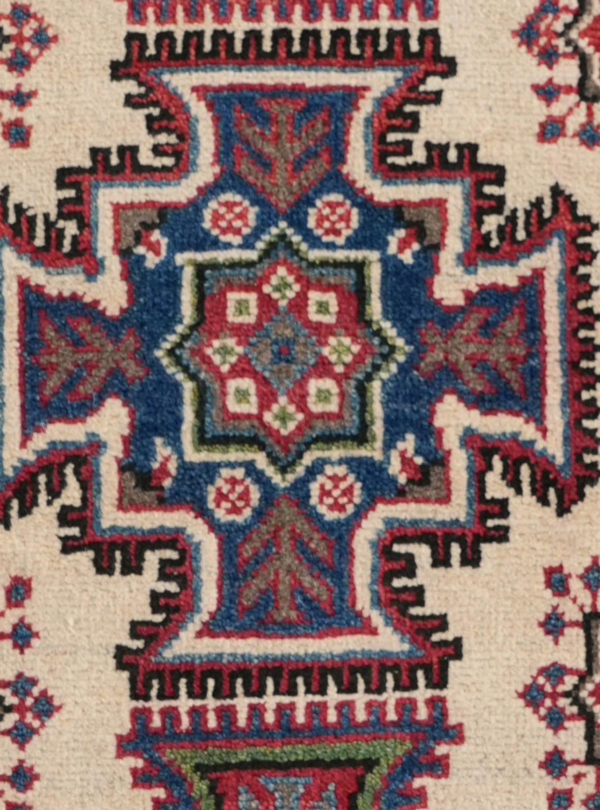 2' 1 x 6' 6 Hand Knotted Kazak Runner Rug