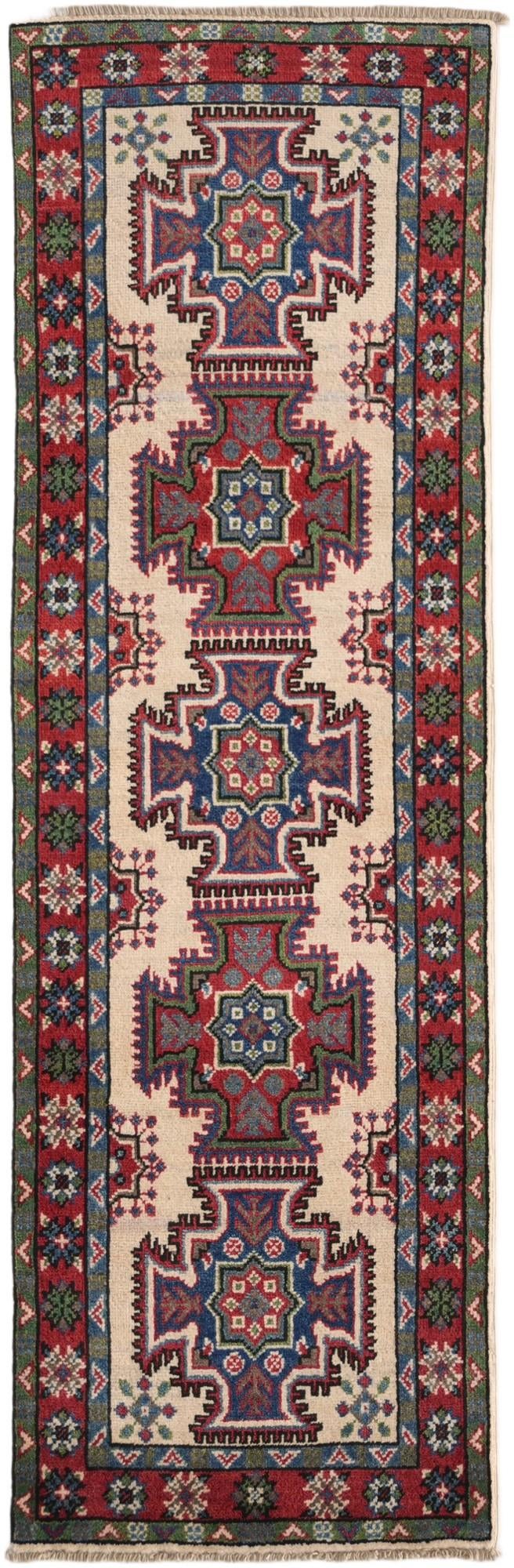 2' 1 x 6' 6 Hand Knotted Kazak Runner Rug