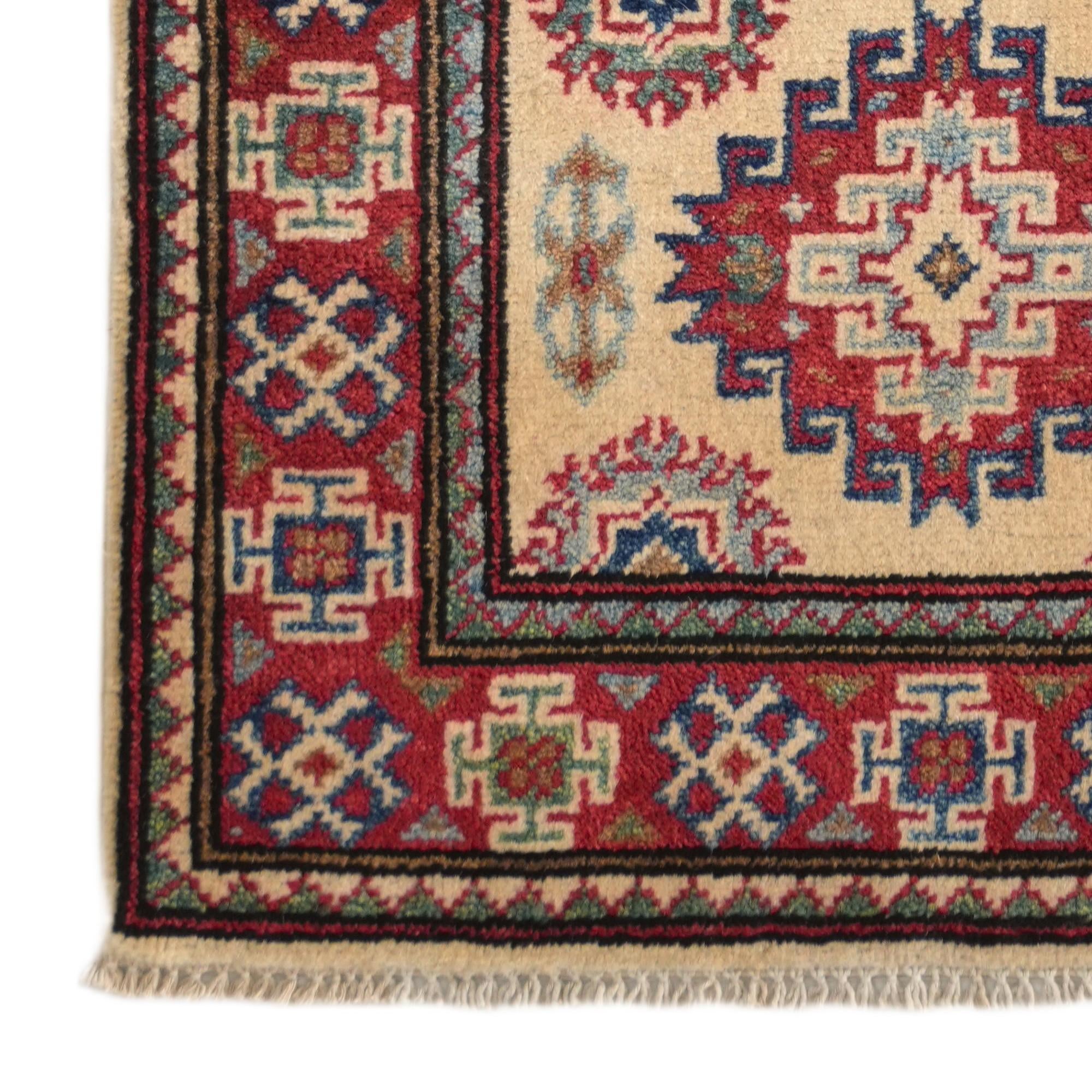 2' 1 x 6' Hand Knotted Kazak Runner Rug