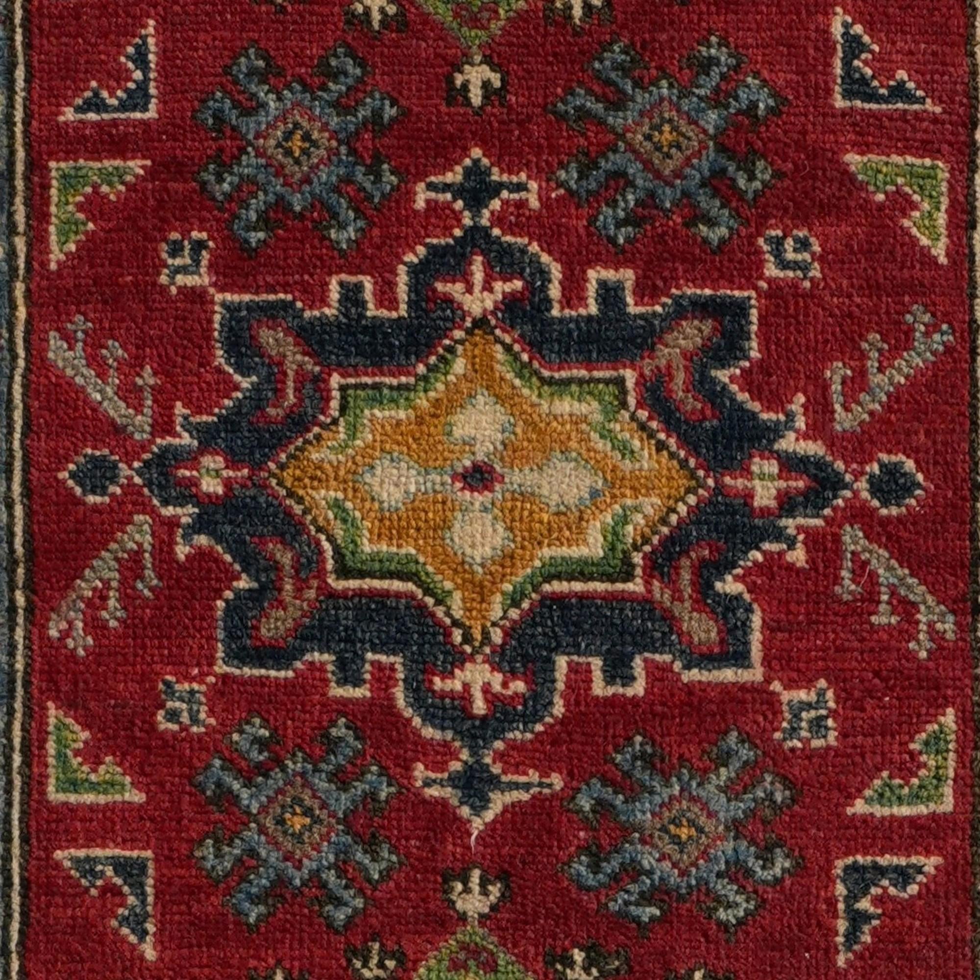 80cm x 295cm Hand Knotted Kazak Runner Rug