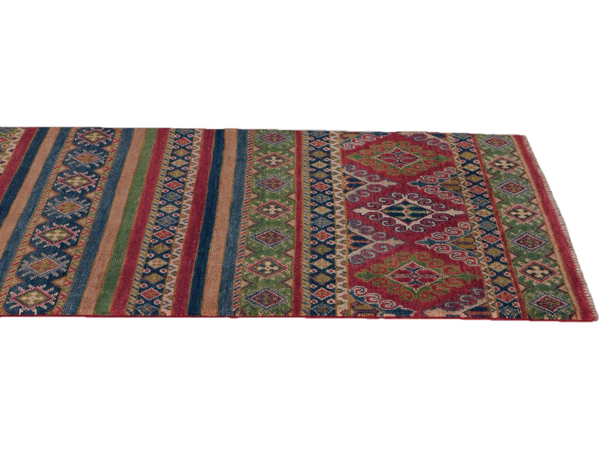 2' 9 x 9' 10 Hand Knotted Kazak Runner Rug