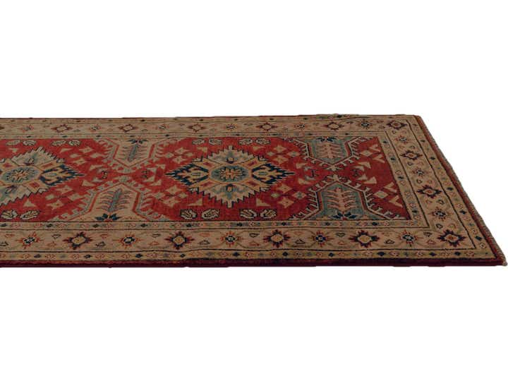 2' 10 x 9' 5 Hand Knotted Kazak Runner Rug