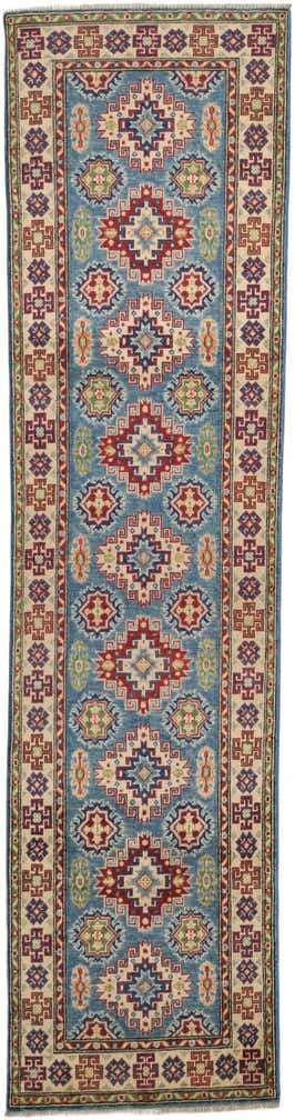 80cm x 300cm Hand Knotted Kazak Runner Rug