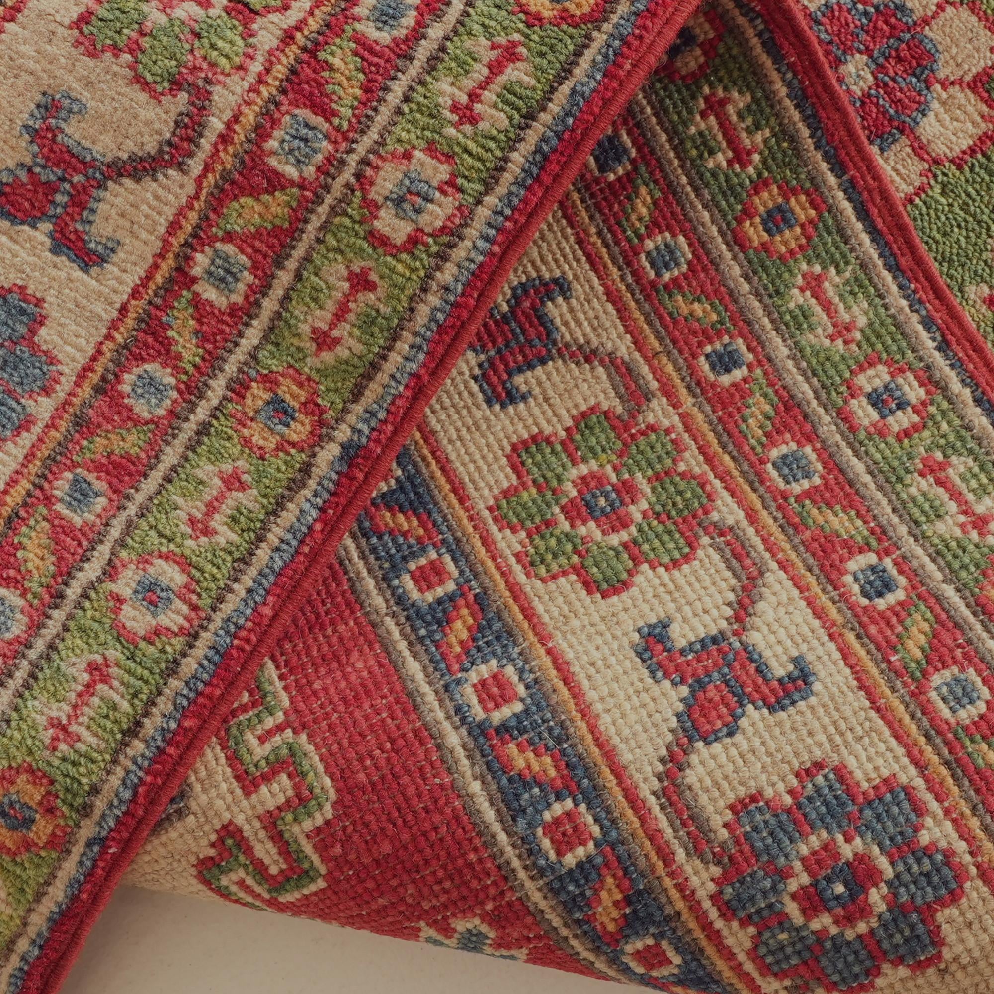 Detail image 8 of 10: 2' 9 x 10' 1 Hand Knotted Kazak Runner Rug