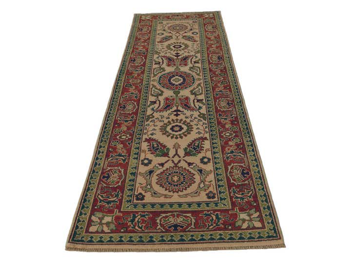 2' 11 x 9' 9 Hand Knotted Kazak Runner Rug