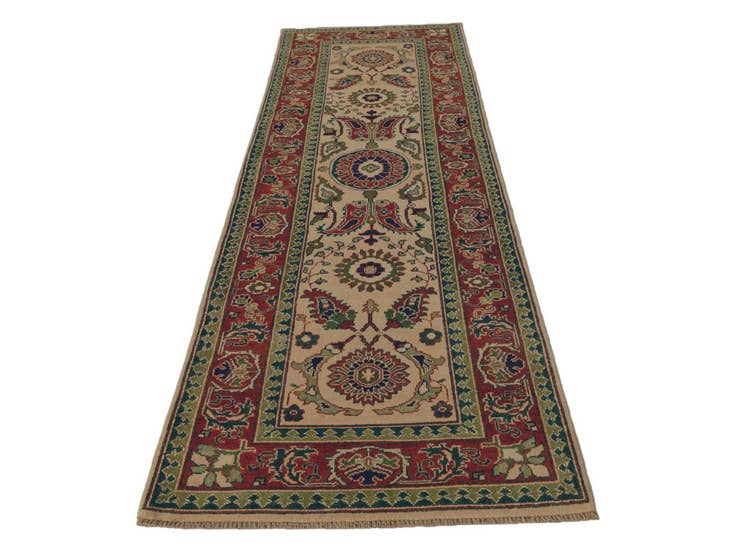 Detail image of 2' 11 x 9' 9 Hand Knotted Kazak Runner Rug